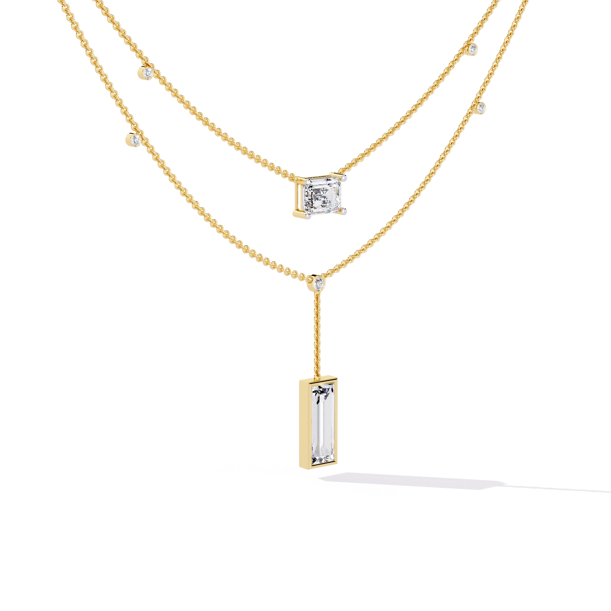 Geometric Layered Necklace
