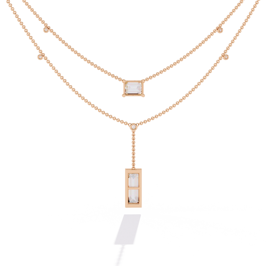 Geometric Layered Necklace