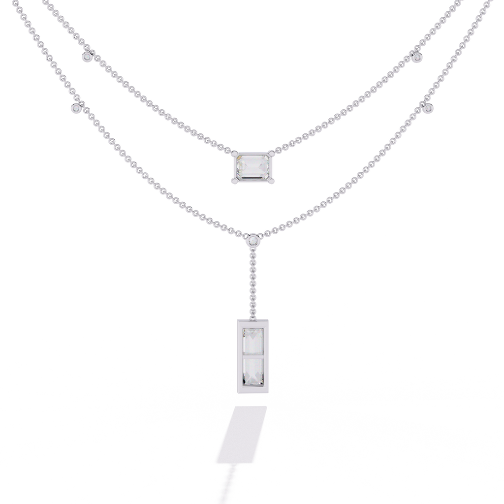 Geometric Layered Necklace