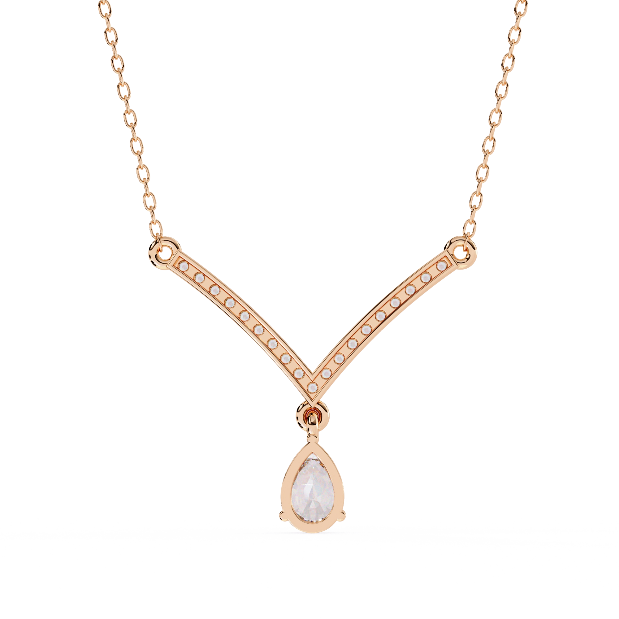 V-Shaped Diamond Necklace