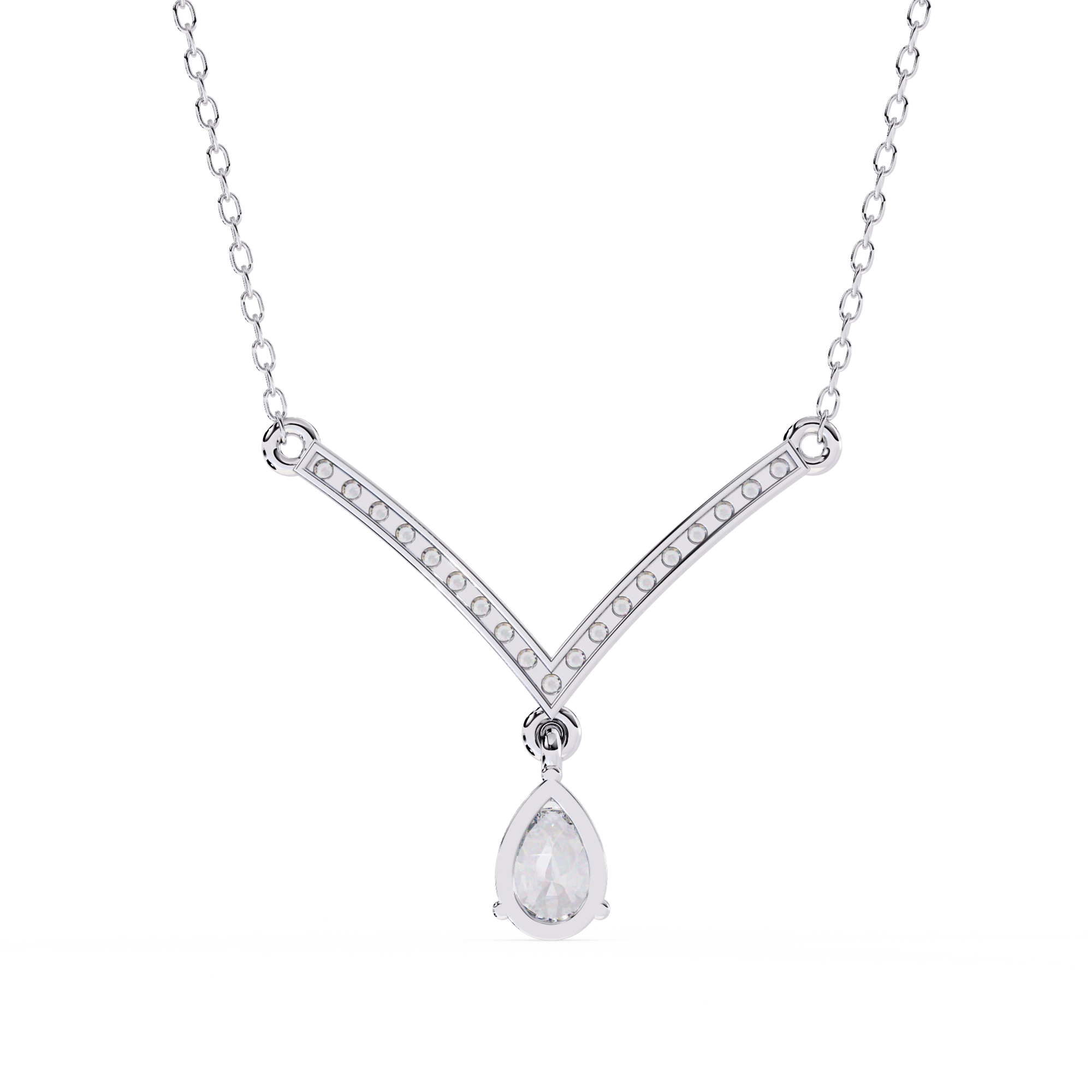 V-Shaped Diamond Necklace