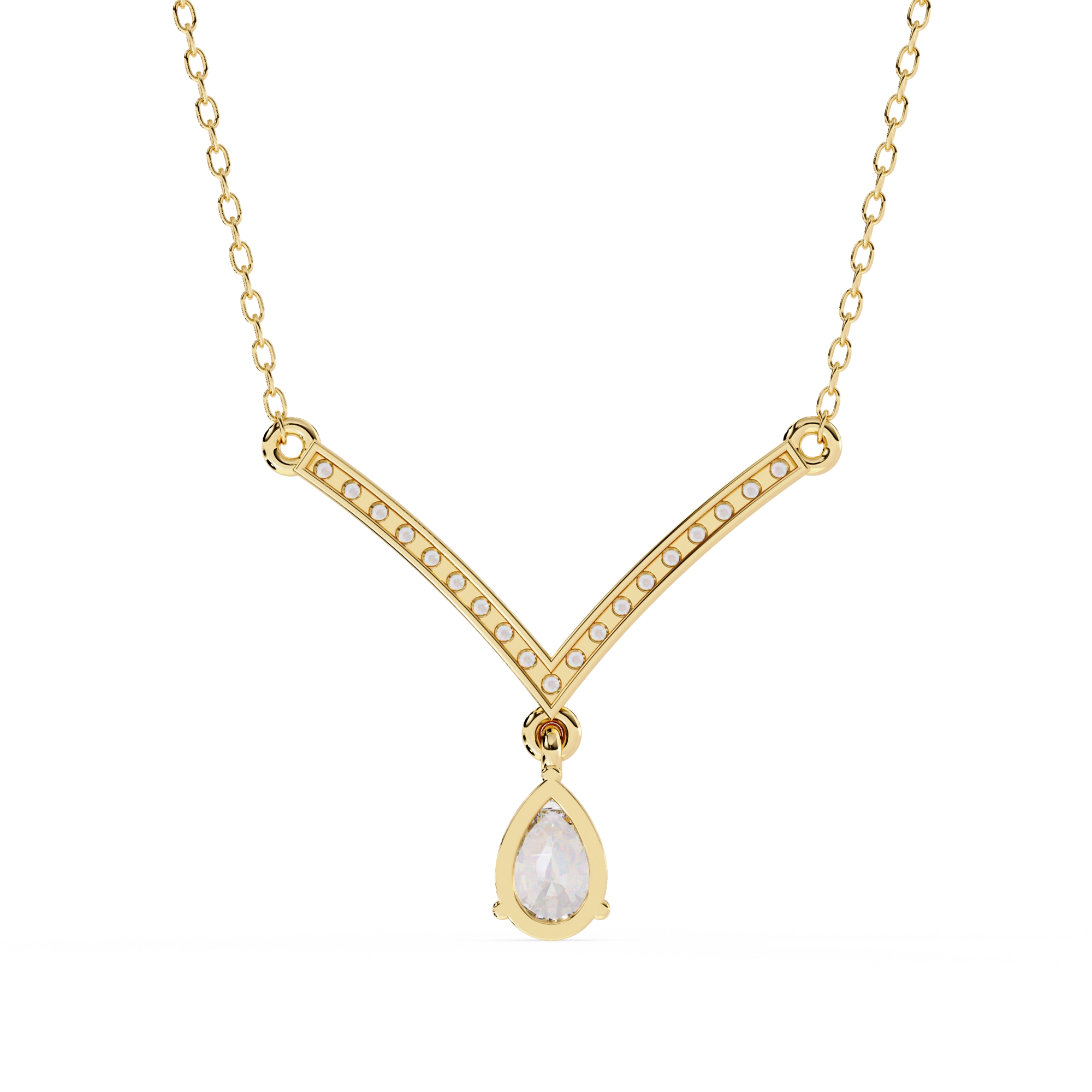 V-Shaped Diamond Necklace