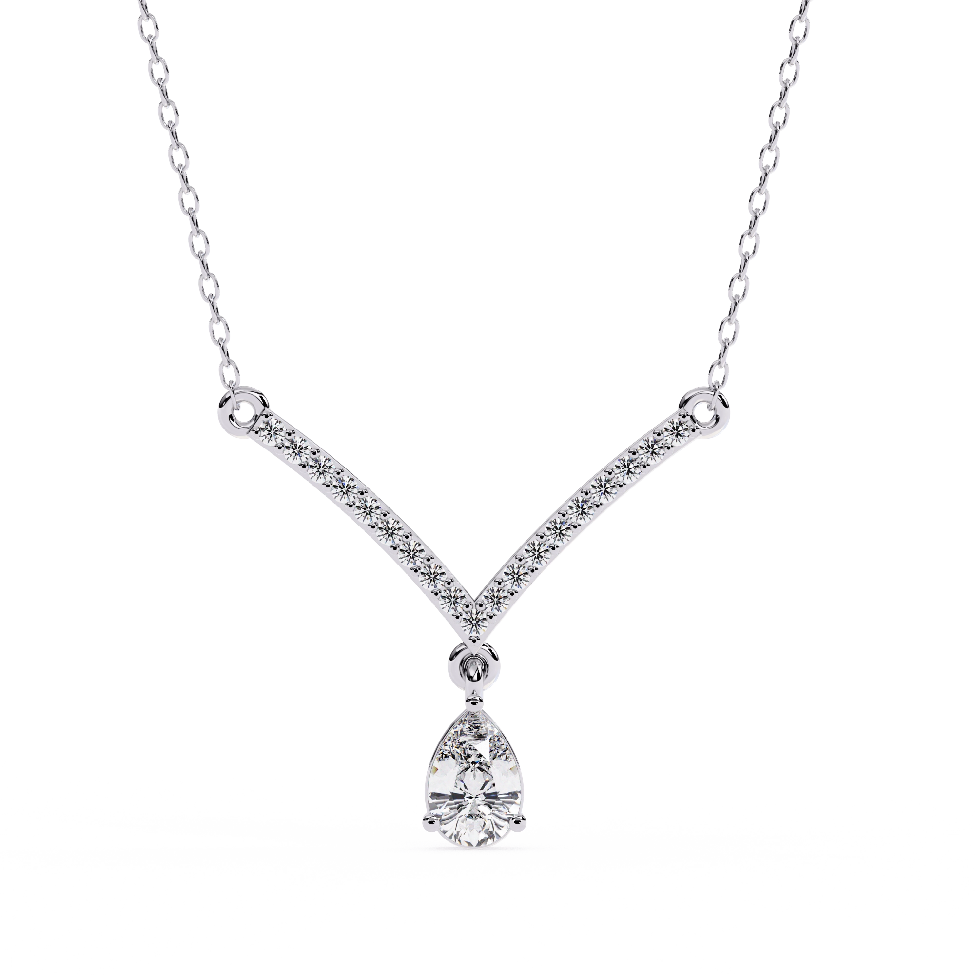 V-Shaped Diamond Necklace