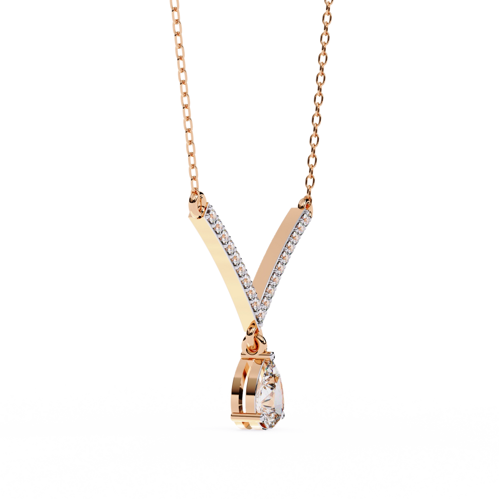 V-Shaped Diamond Necklace