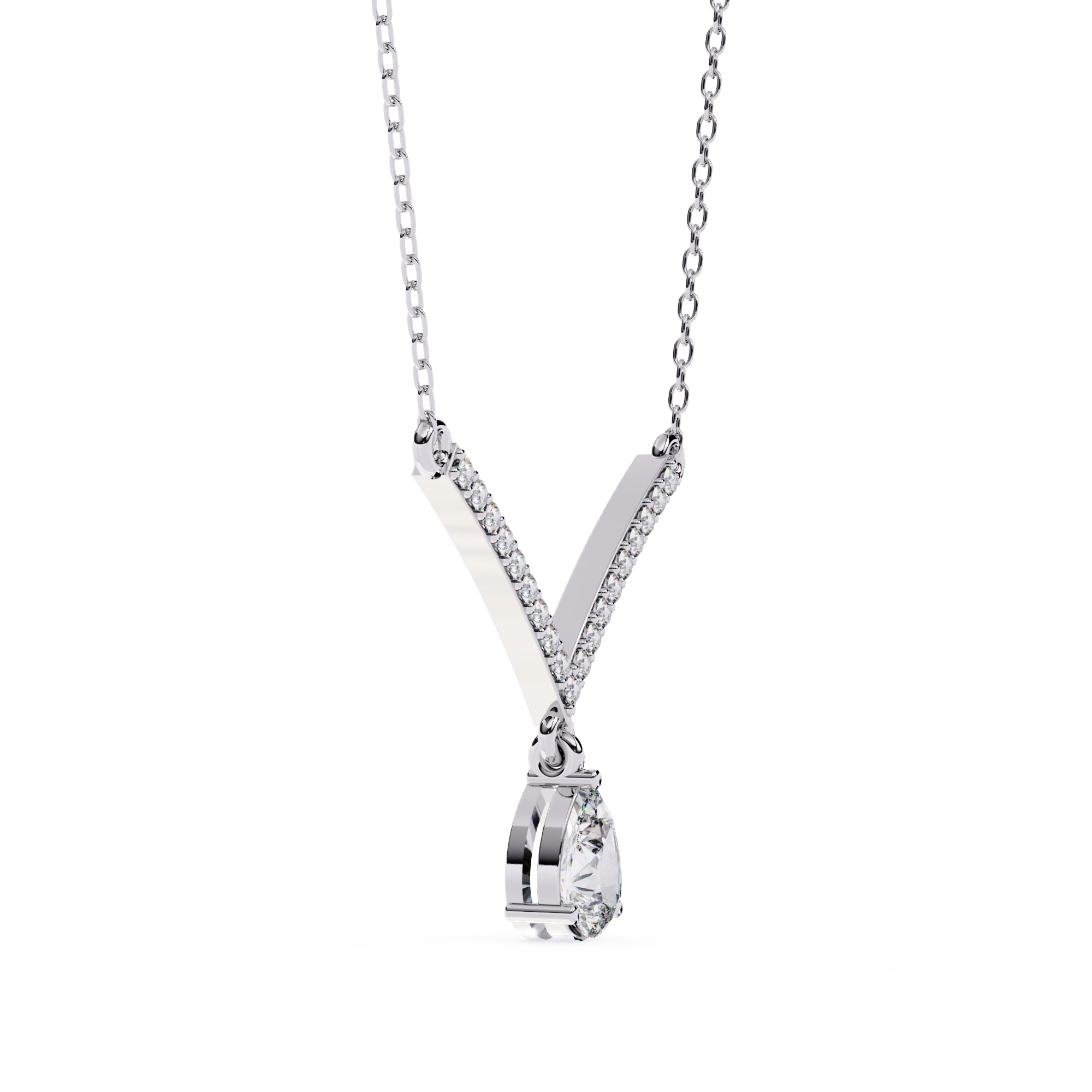 V-Shaped Diamond Necklace