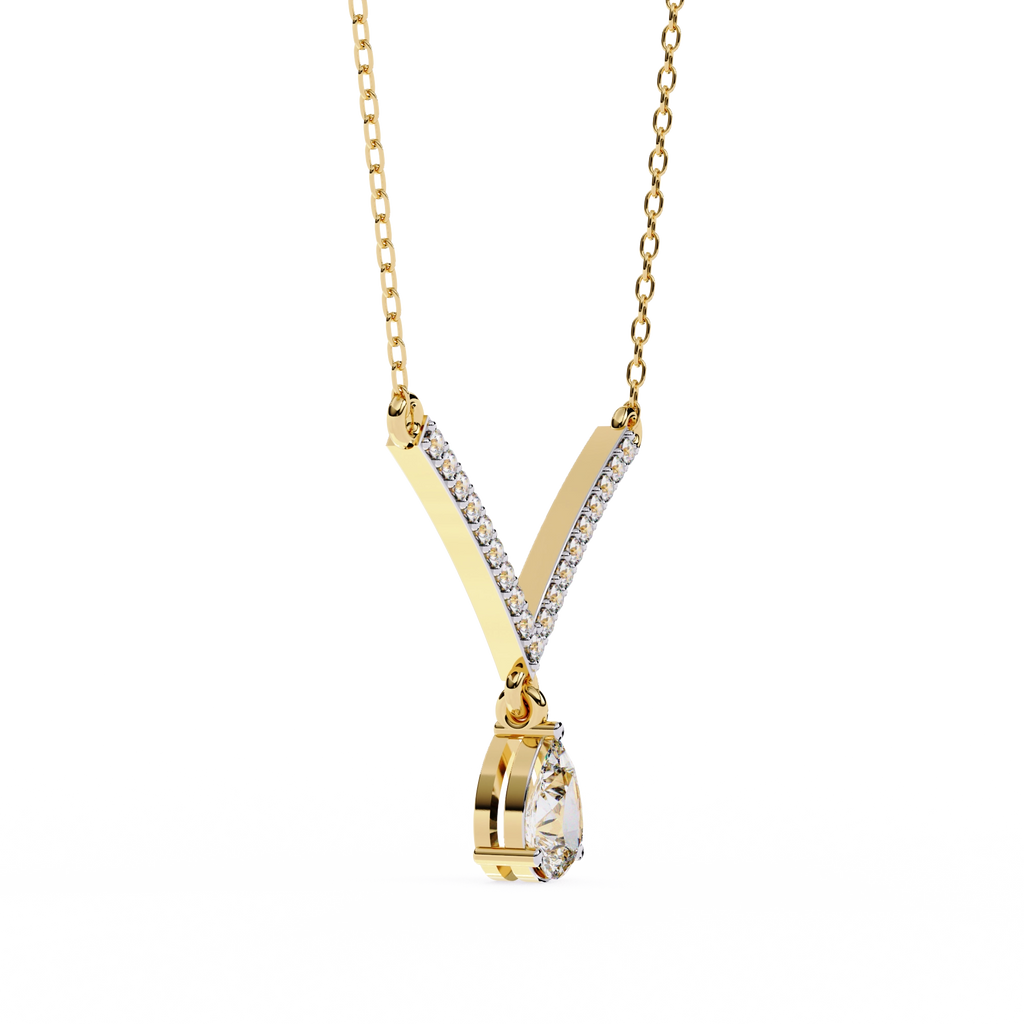 V-Shaped Diamond Necklace