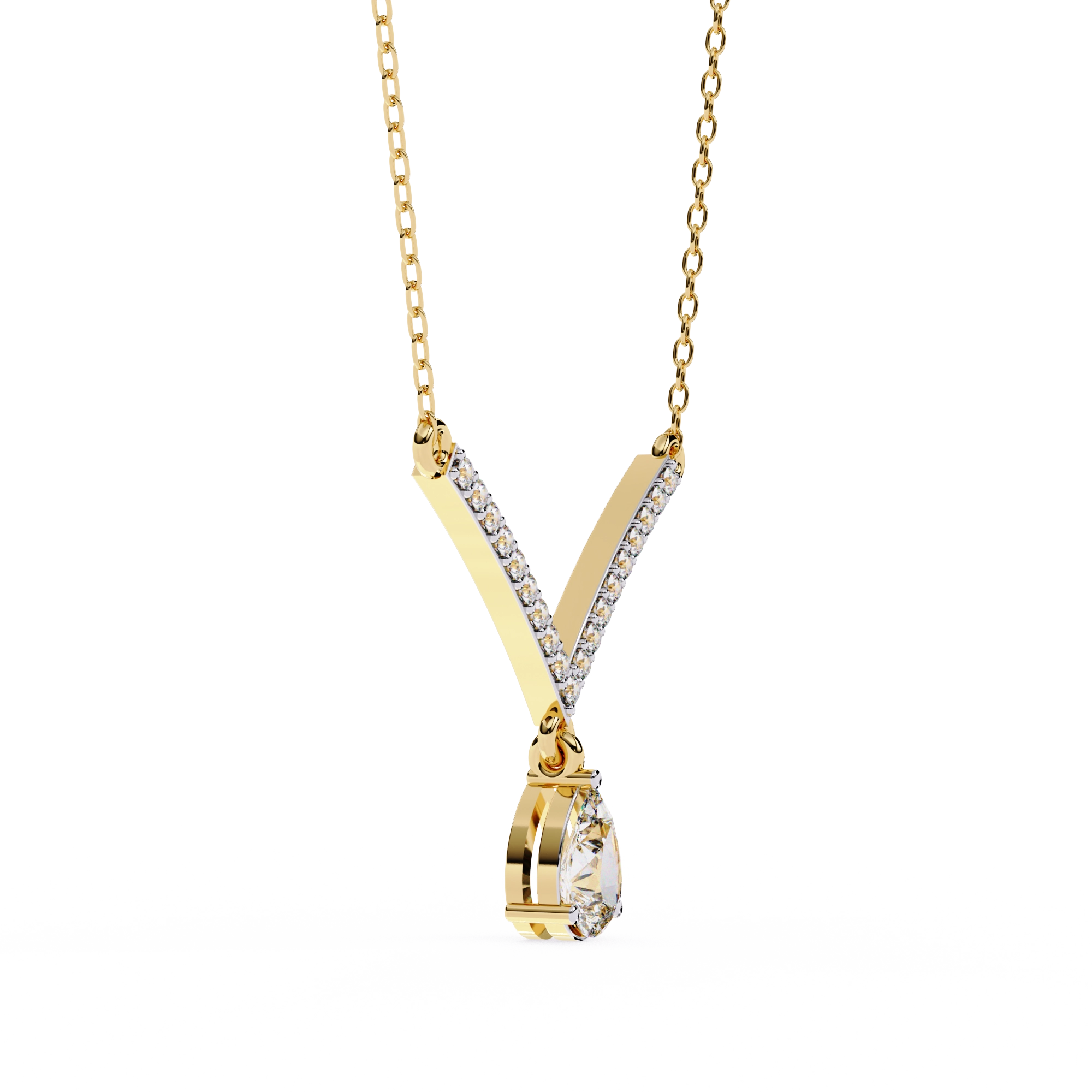 V-Shaped Diamond Necklace