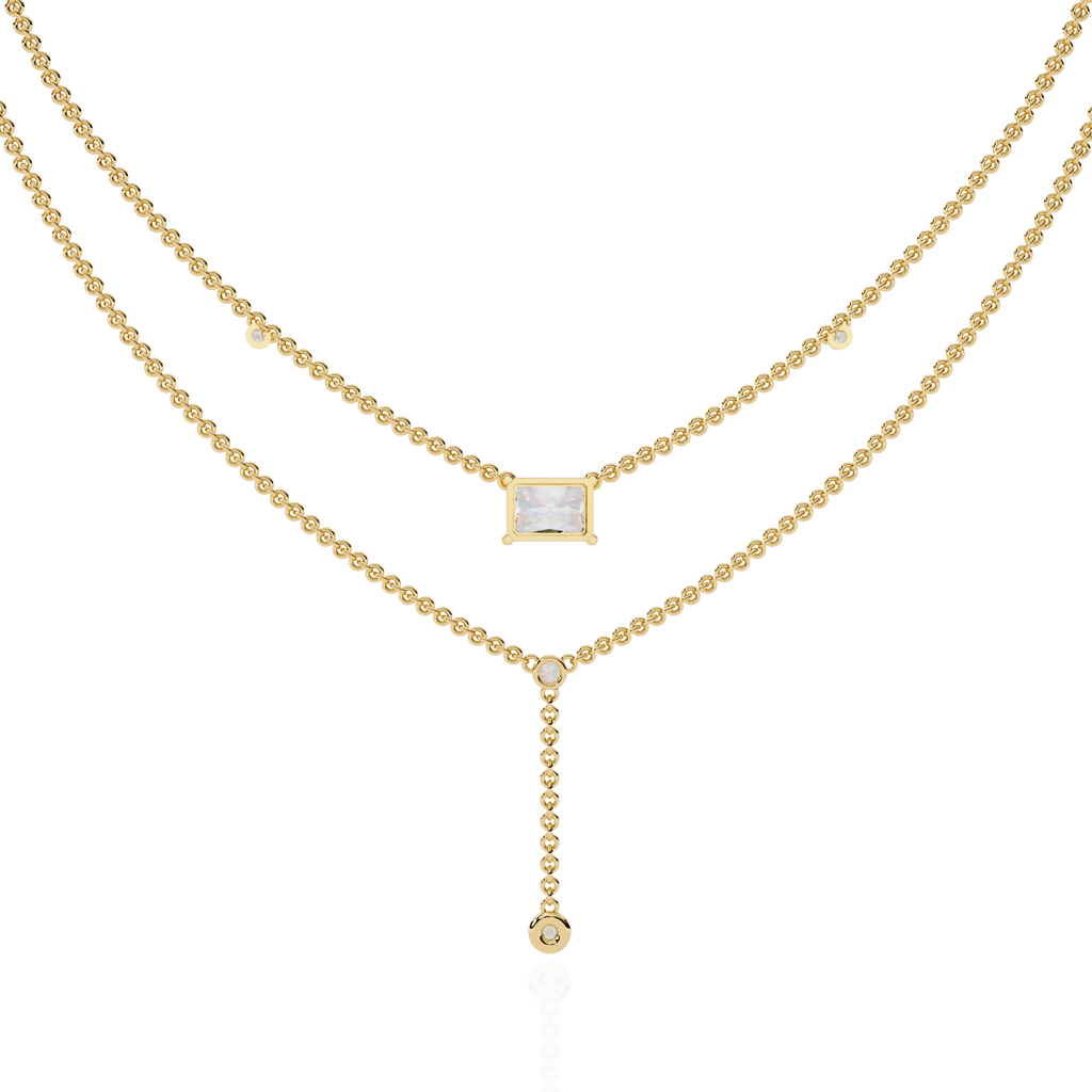 Layered Y Necklace