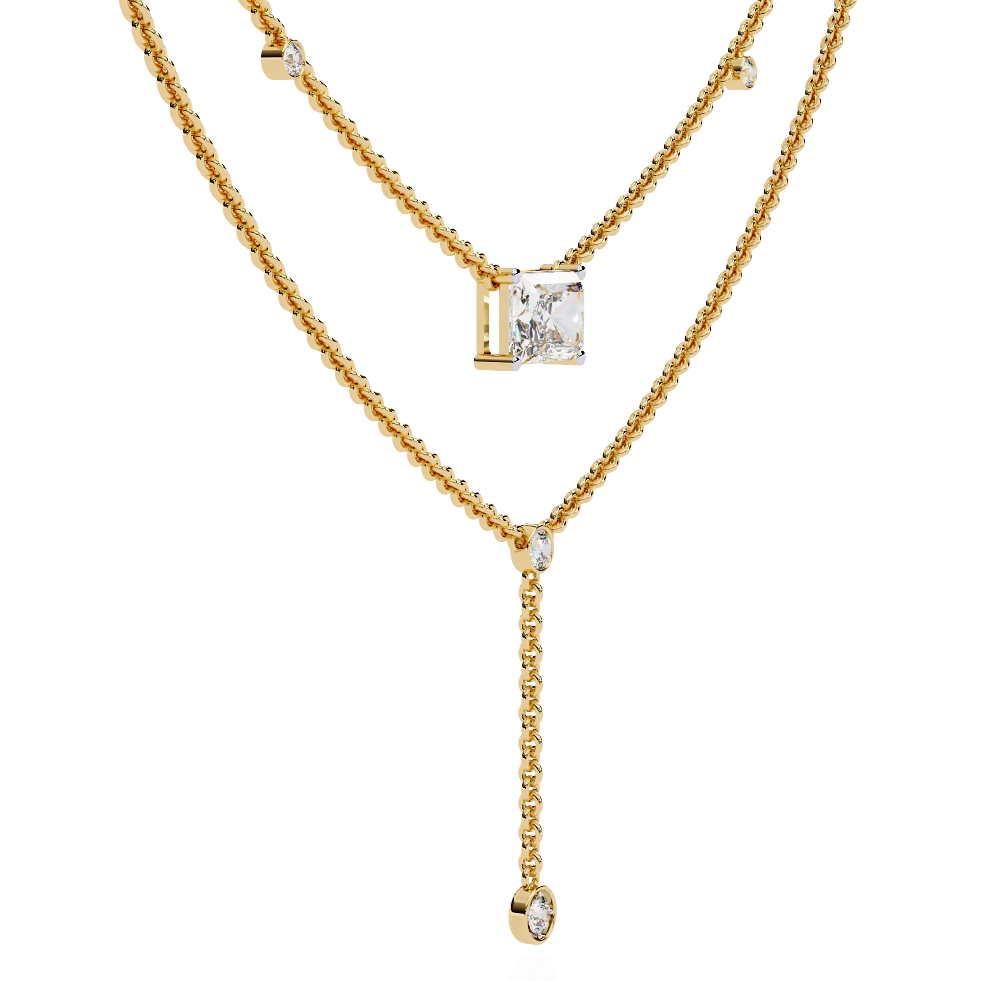 Layered Y Necklace
