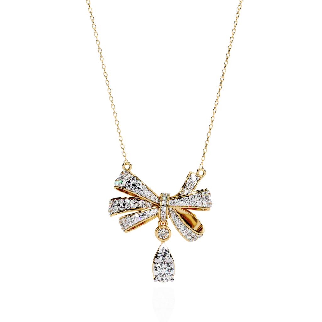 Bow Drop Necklace