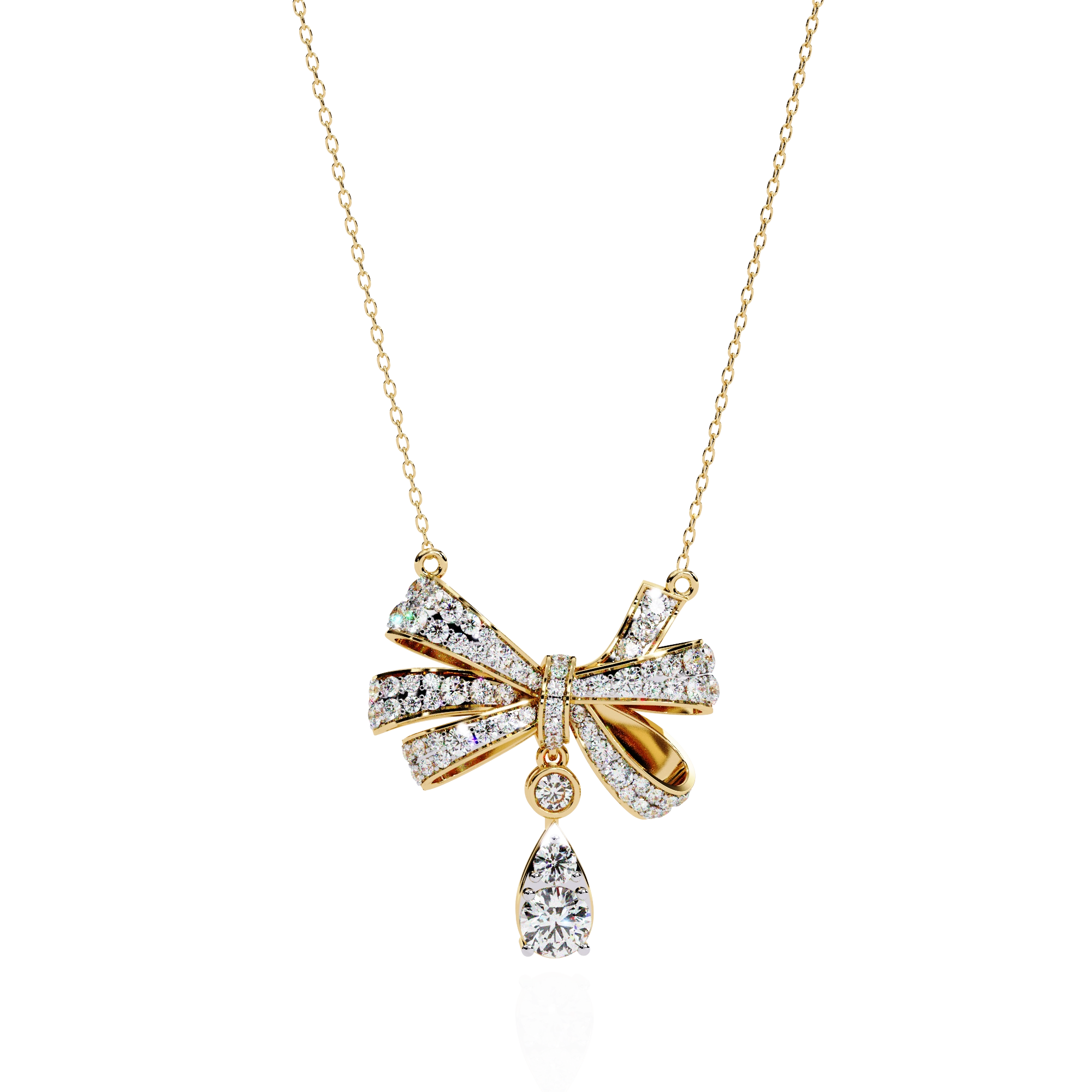 Bow Drop Necklace