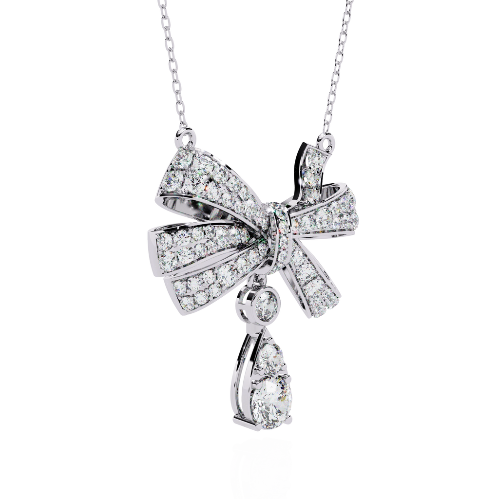 Bow Drop Necklace