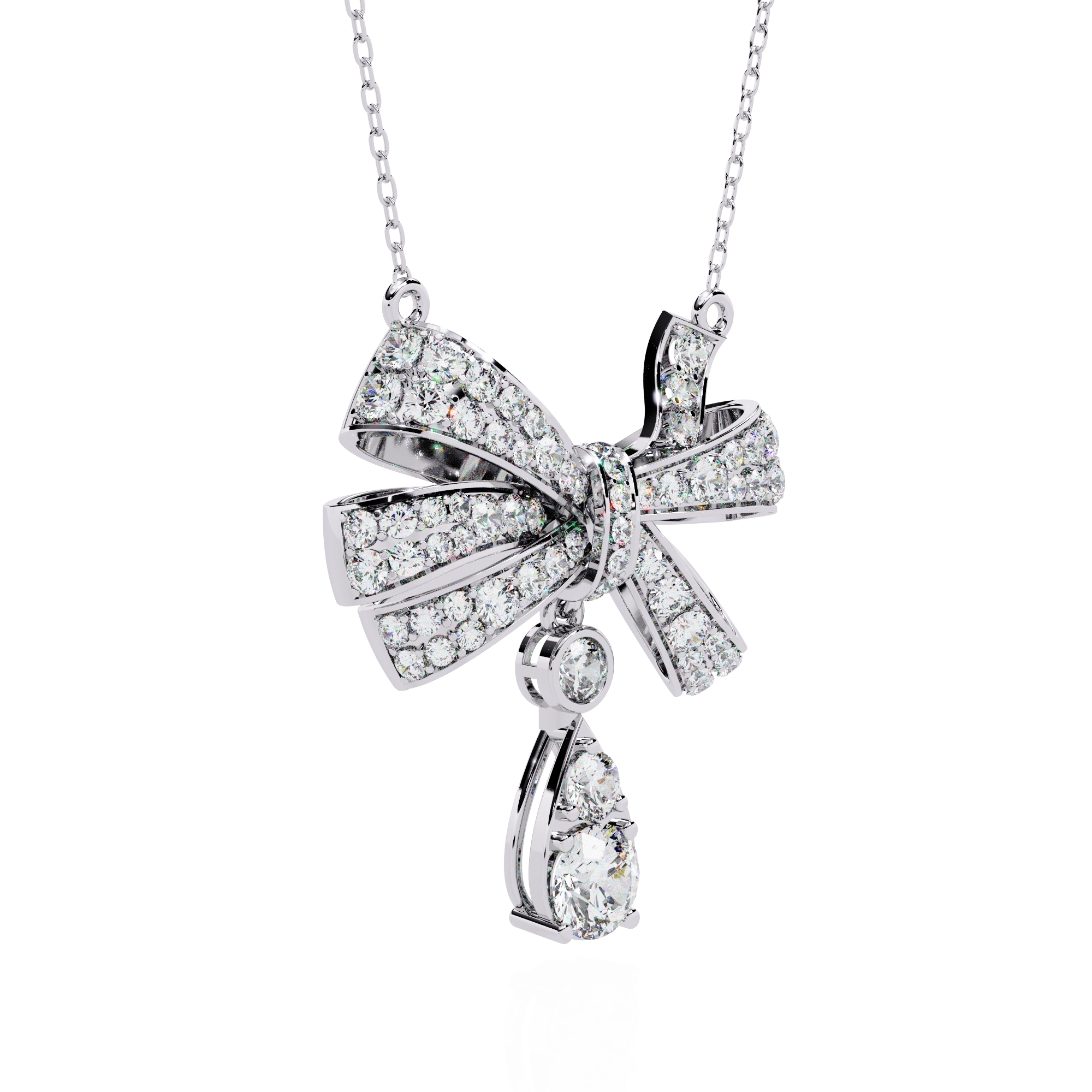 Bow Drop Necklace