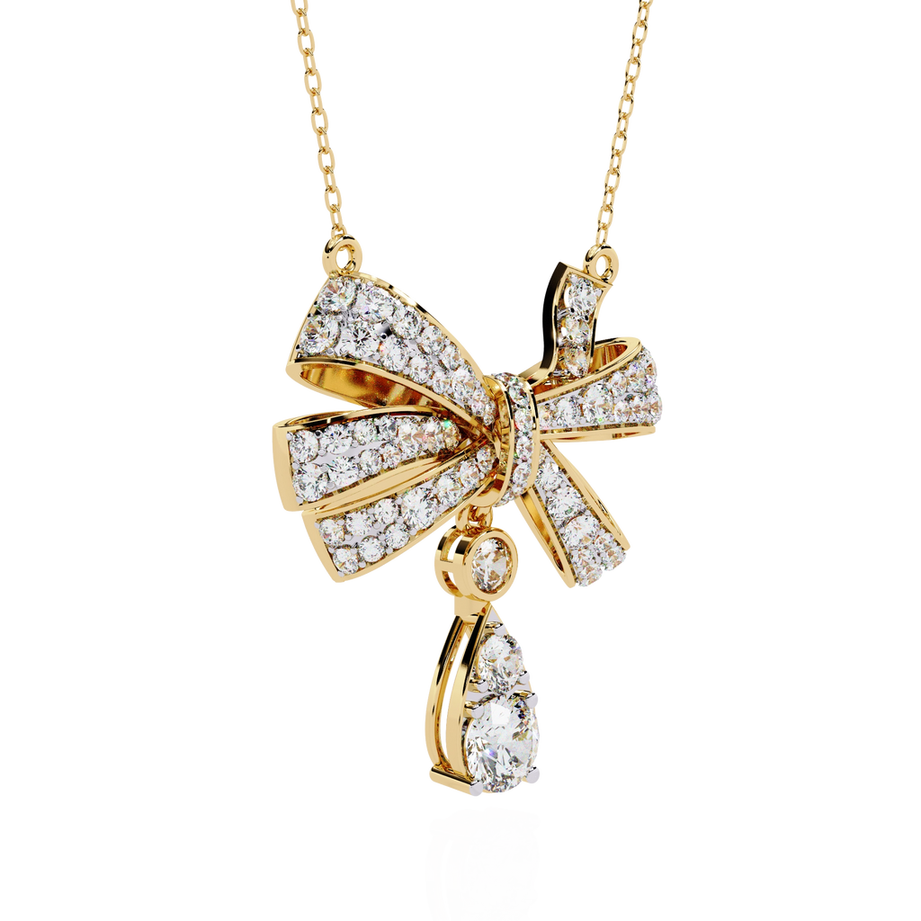 Bow Drop Necklace