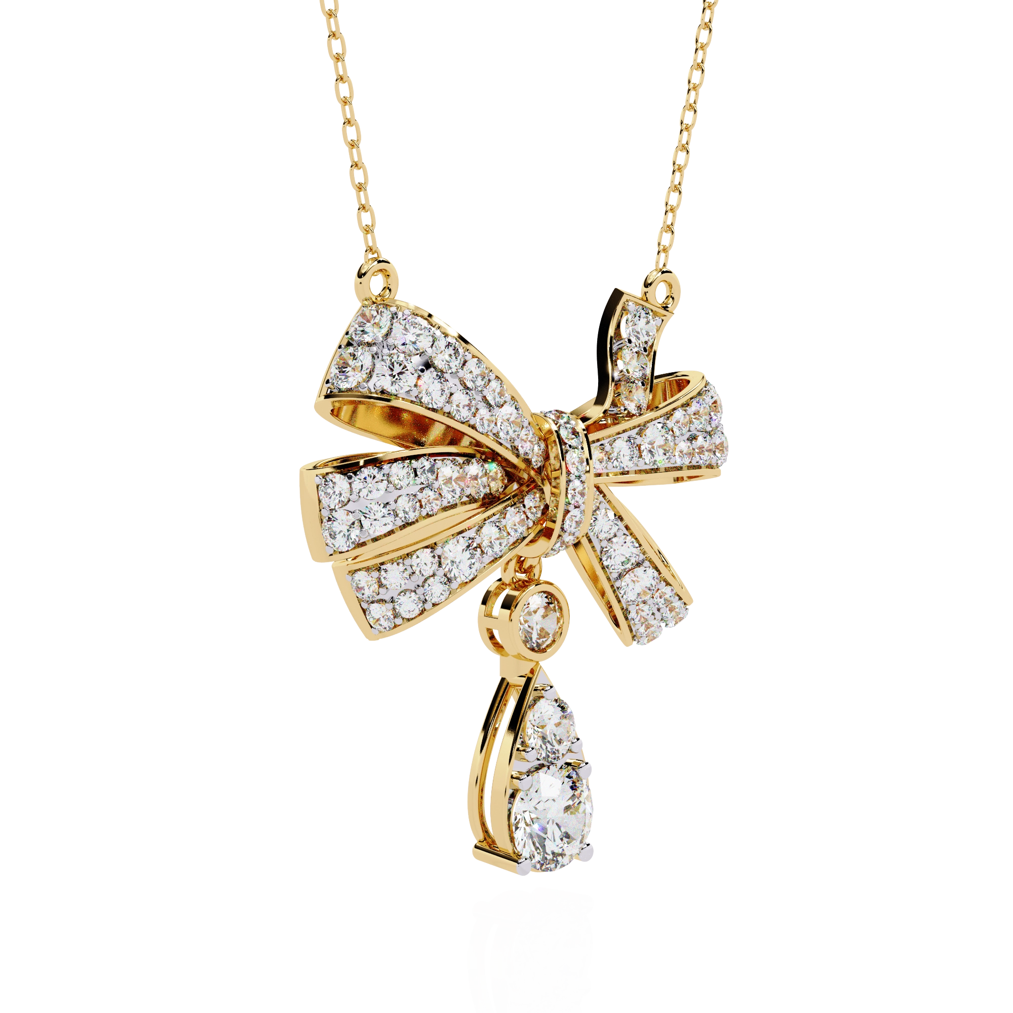 Bow Drop Necklace