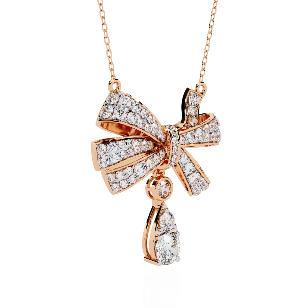 Bow Drop Necklace