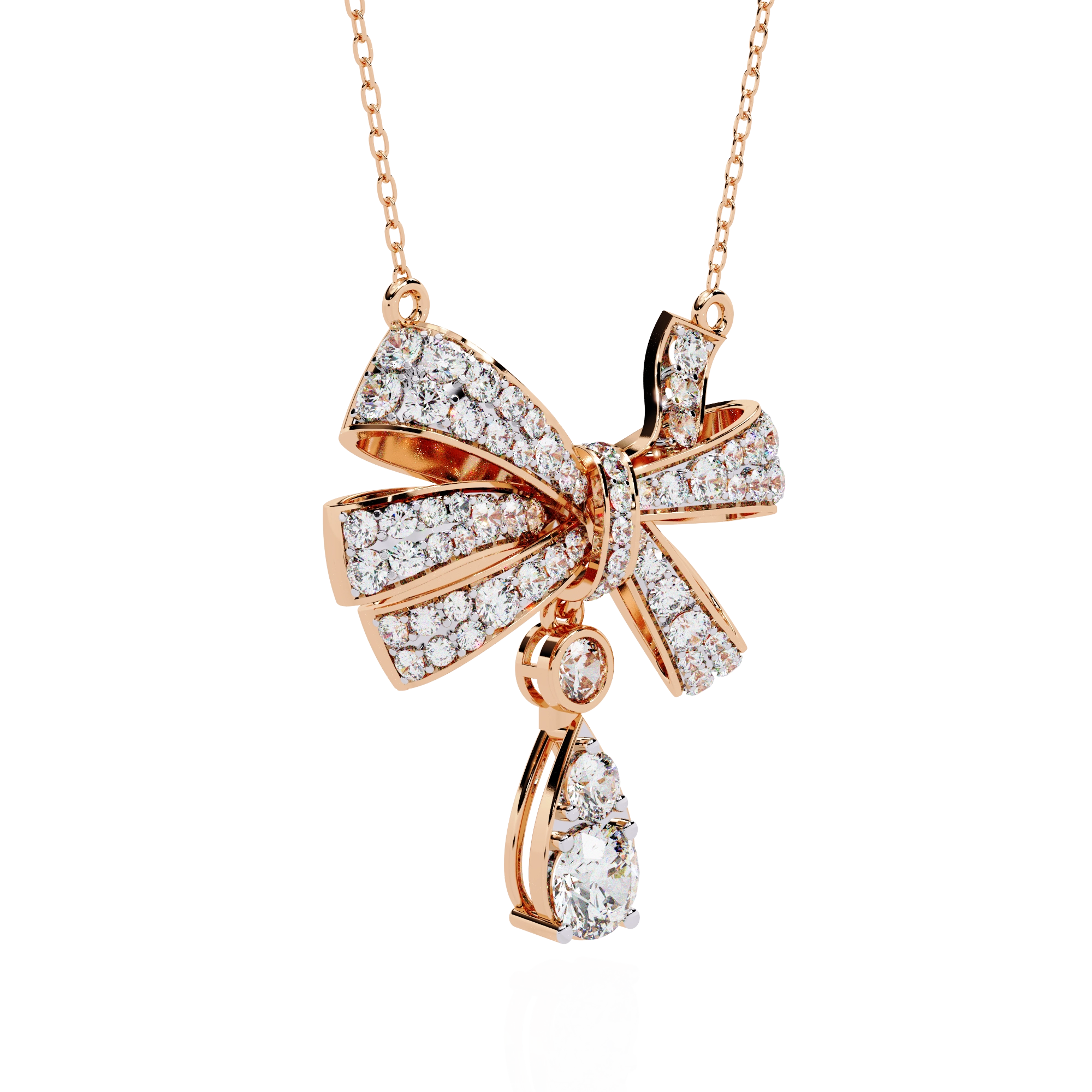 Bow Drop Necklace