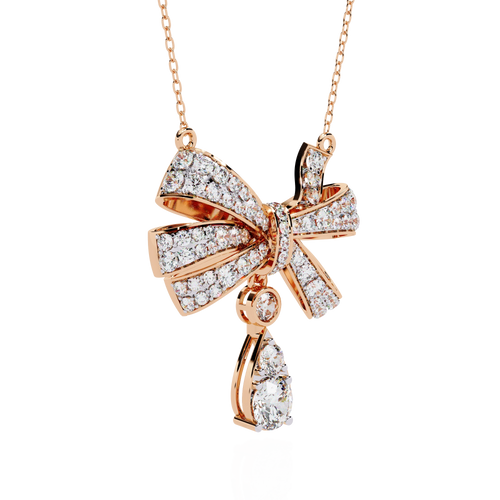 Bow Drop Necklace