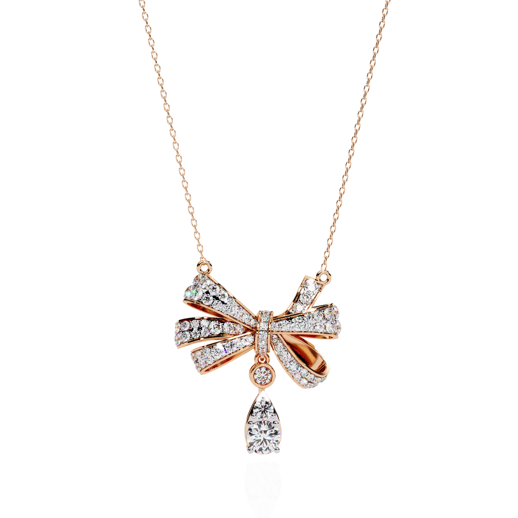 Bow Drop Necklace