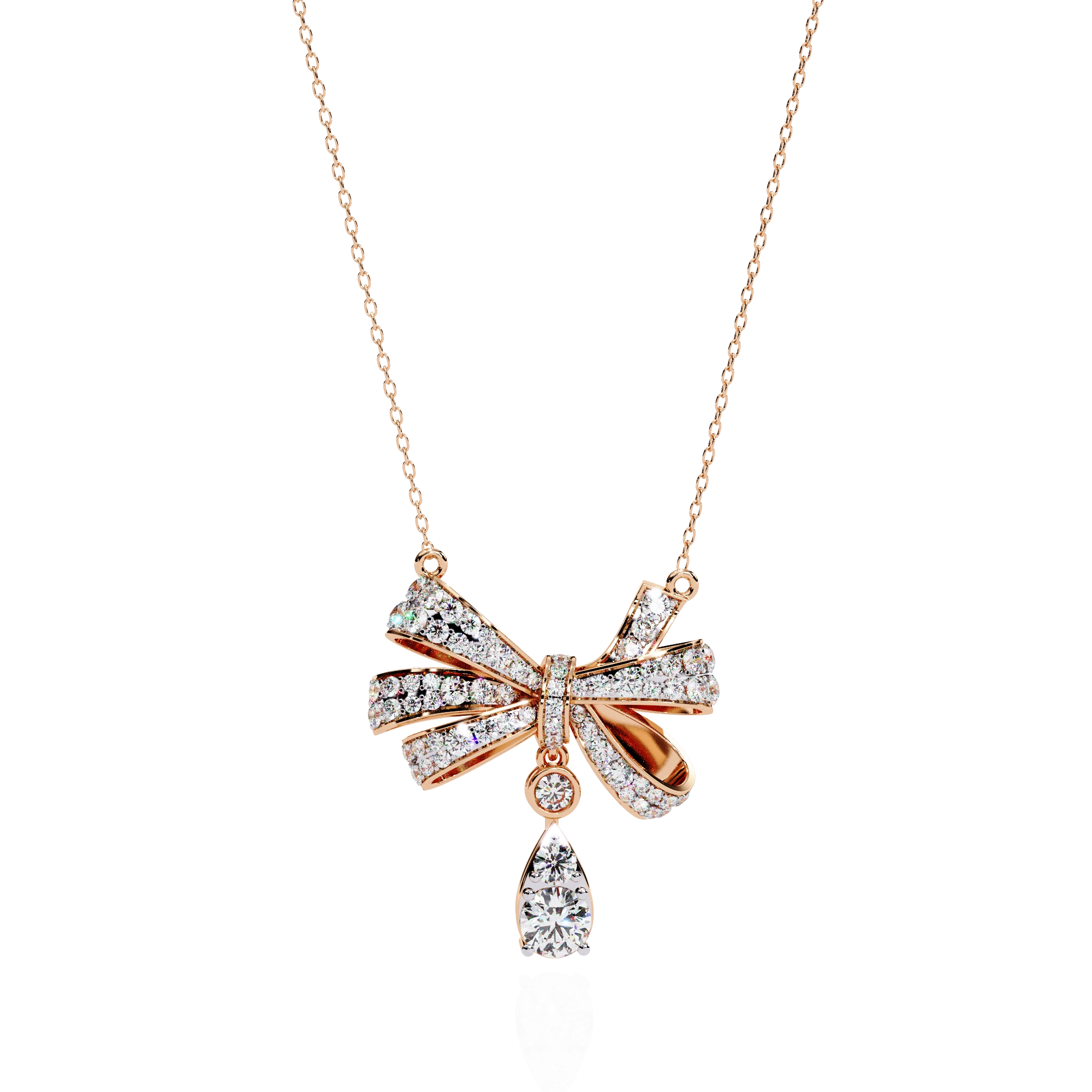 Bow Drop Necklace