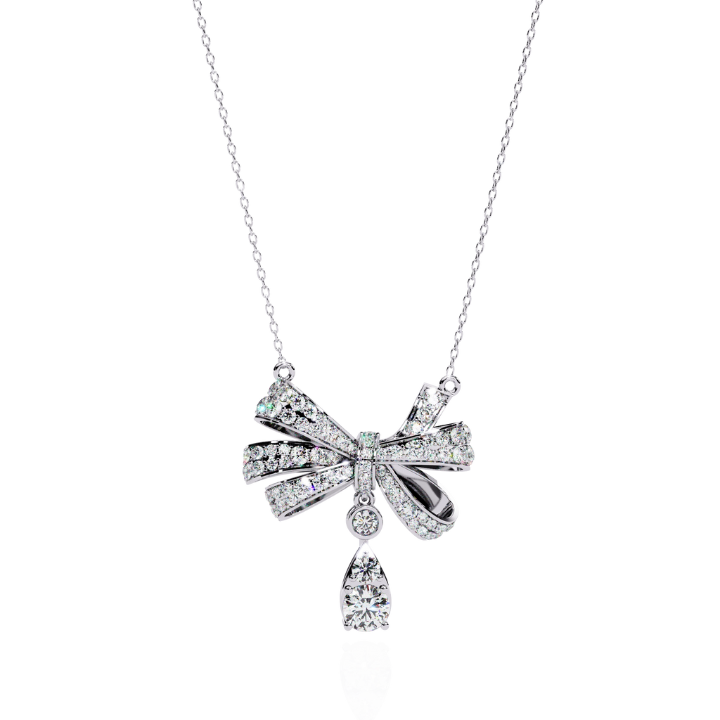 Bow Drop Necklace