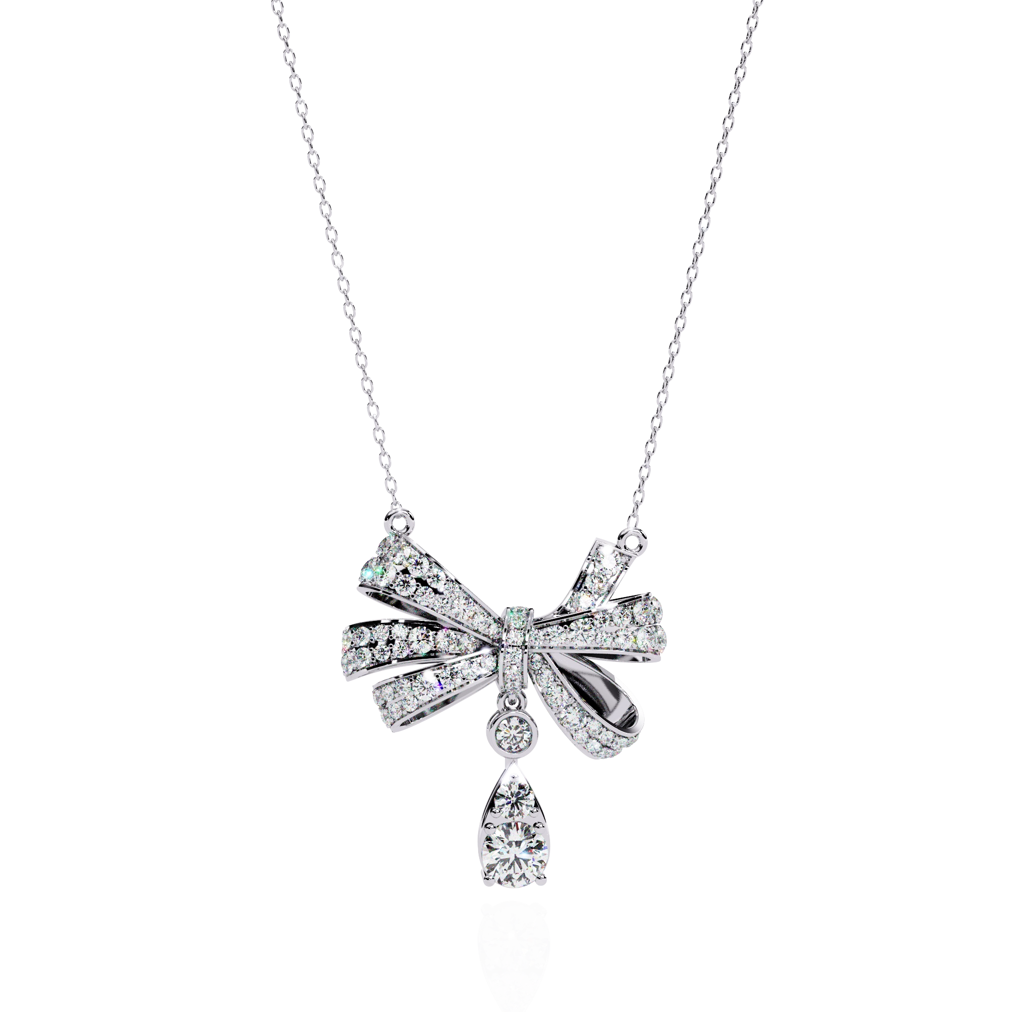 Bow Drop Necklace