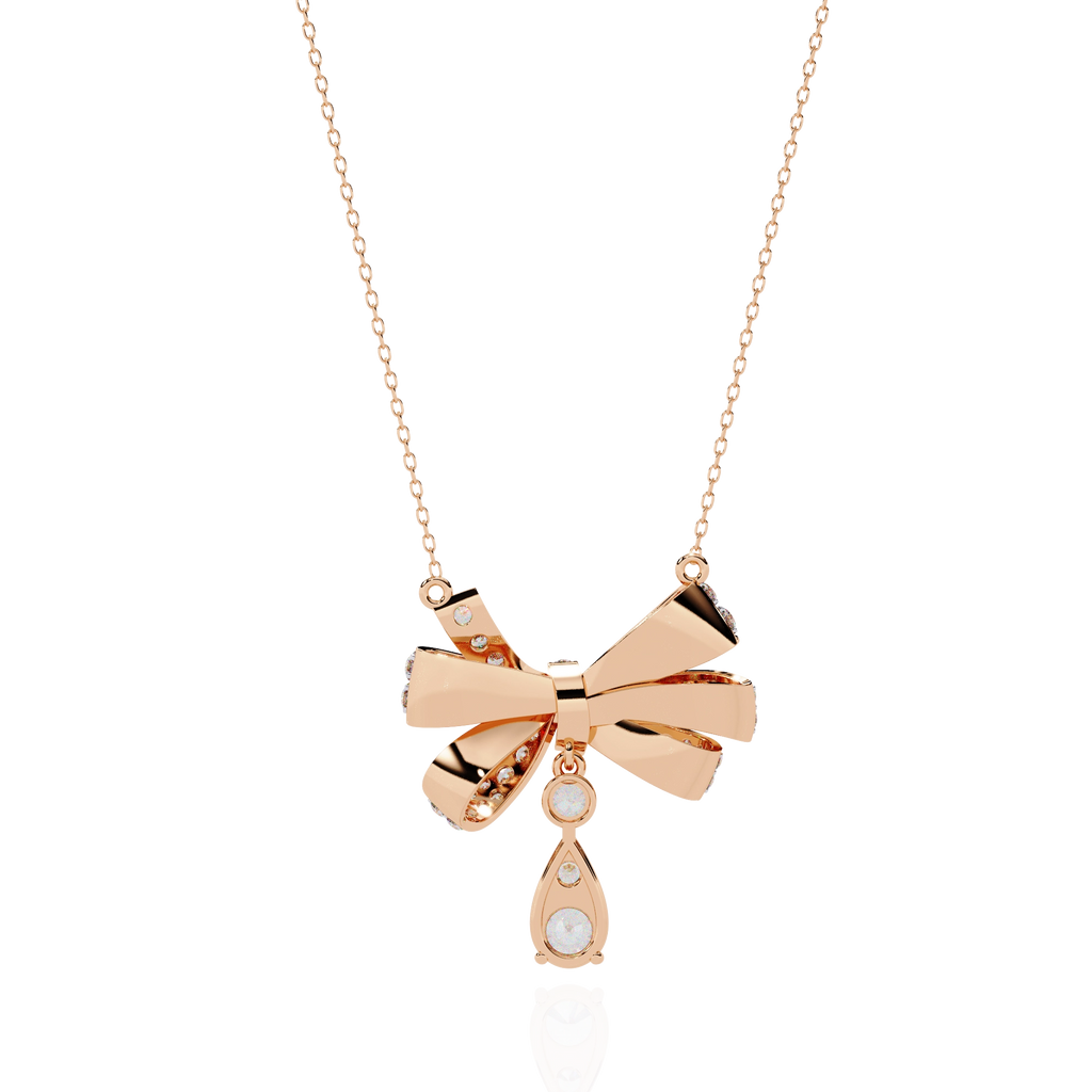 Bow Drop Necklace