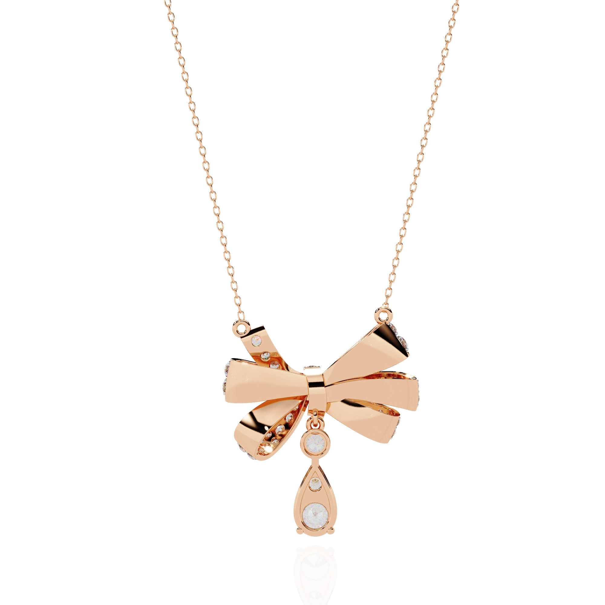 Bow Drop Necklace