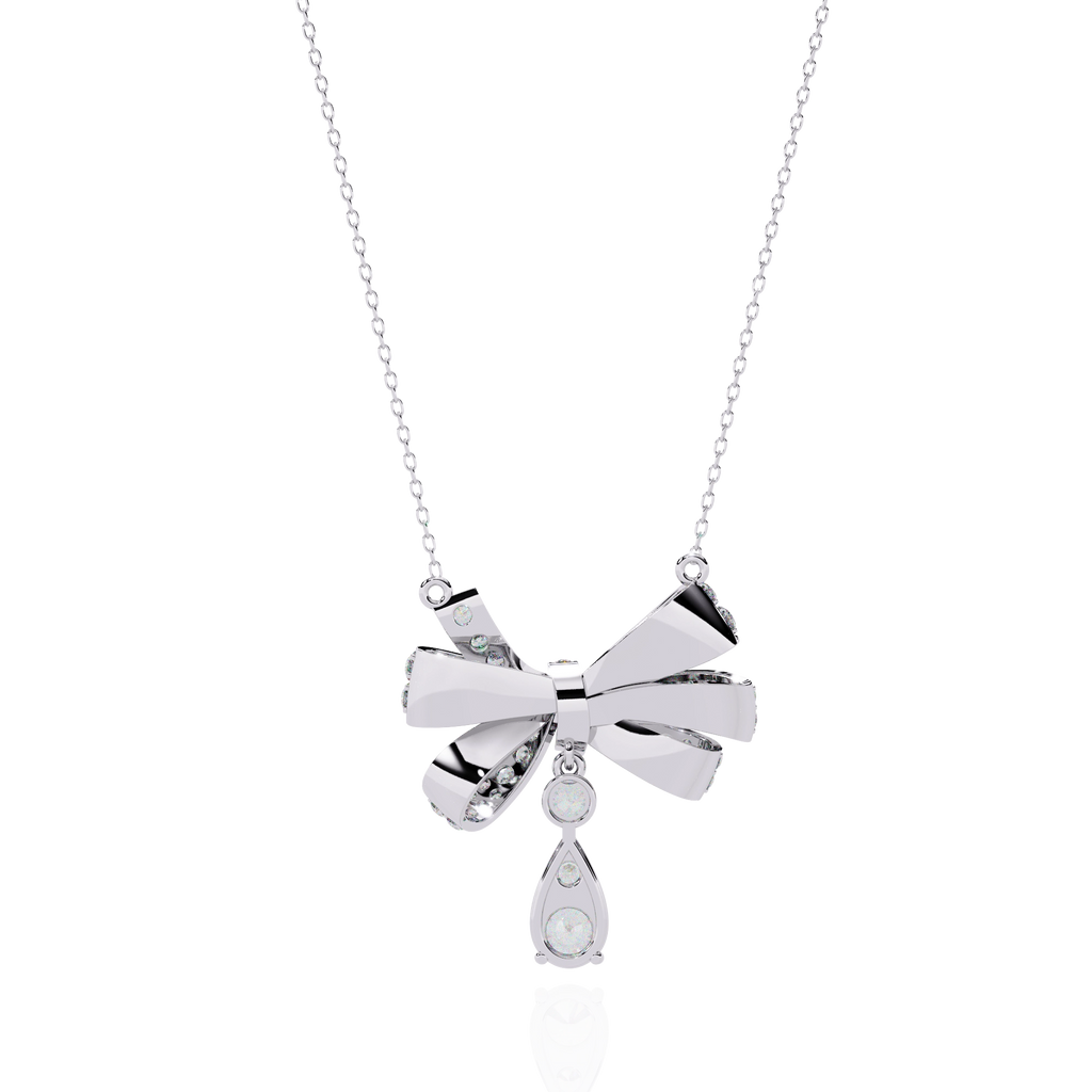 Bow Drop Necklace