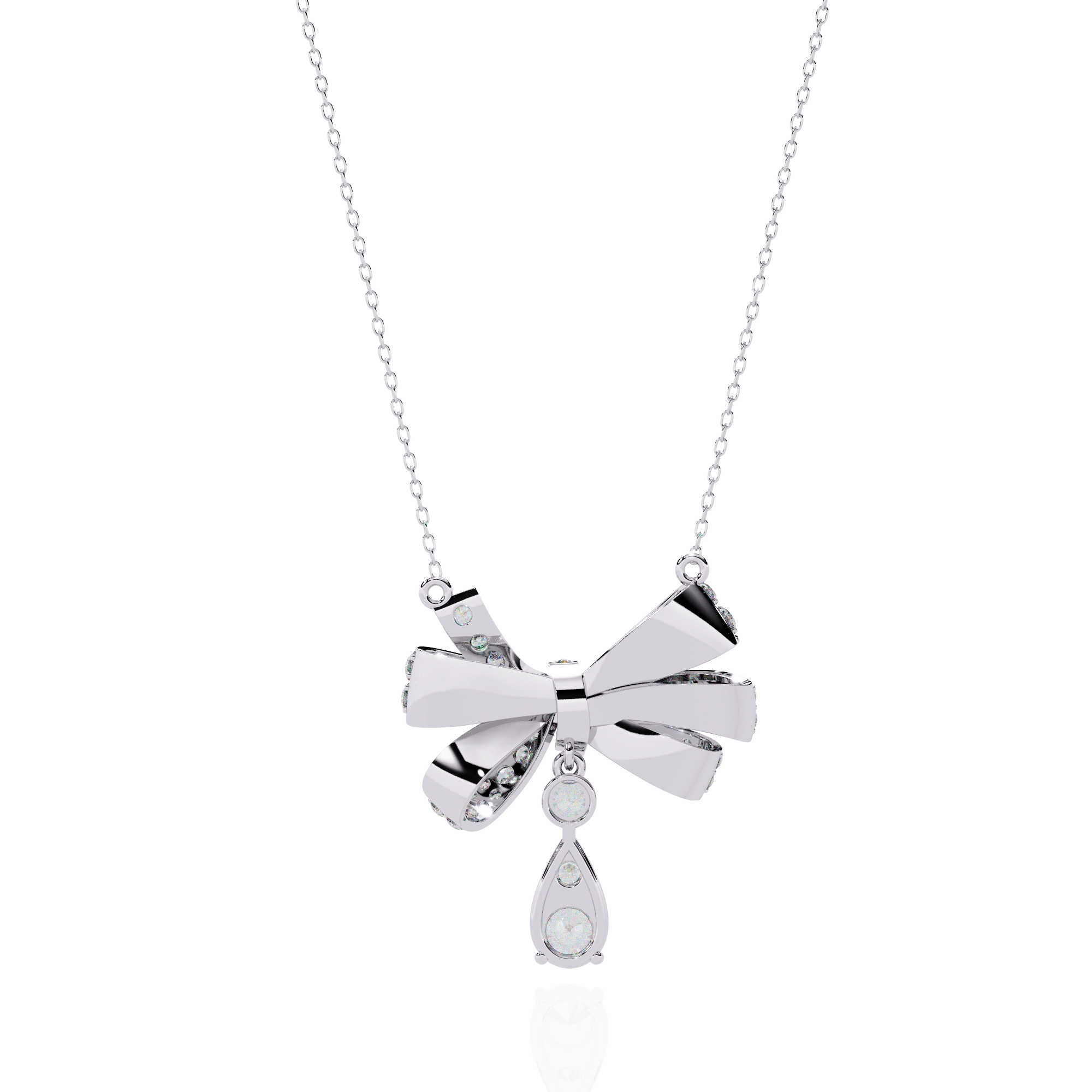 Bow Drop Necklace