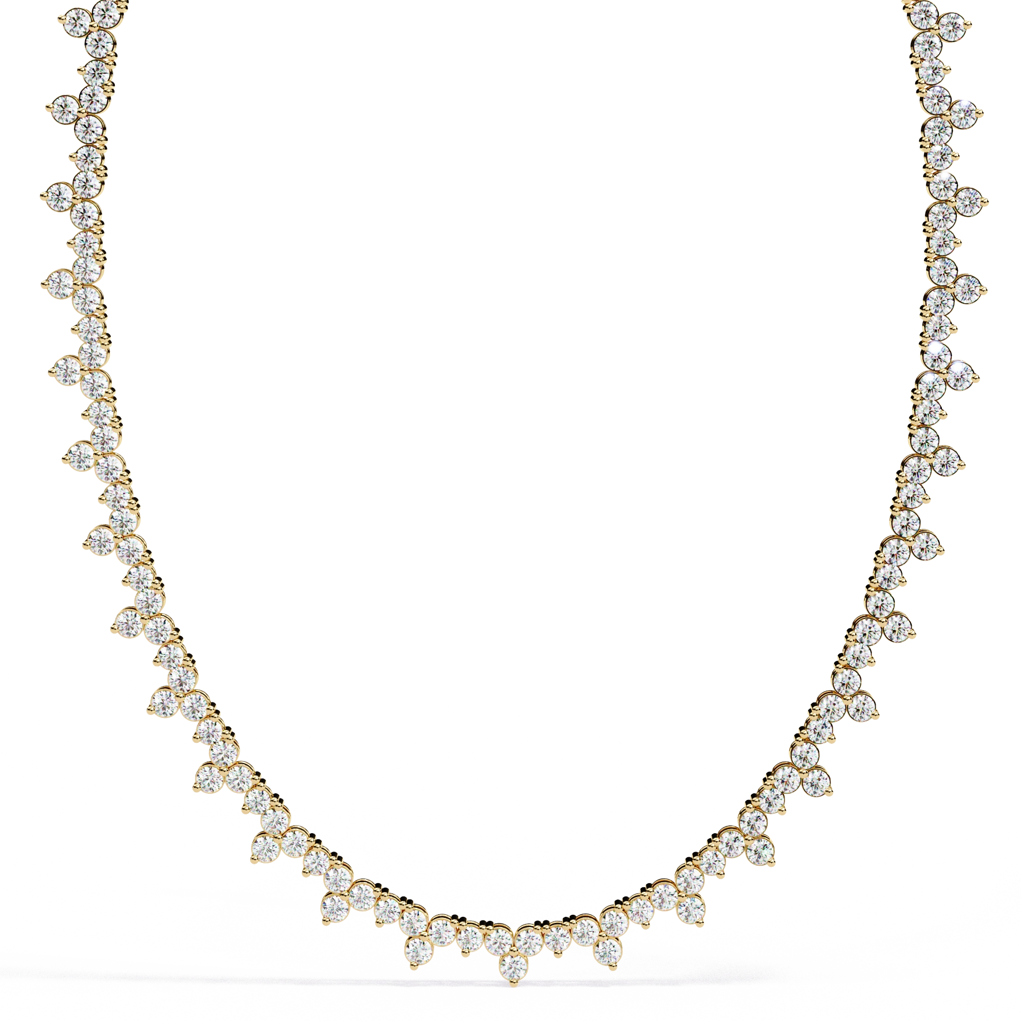 Floral Tennis Necklace