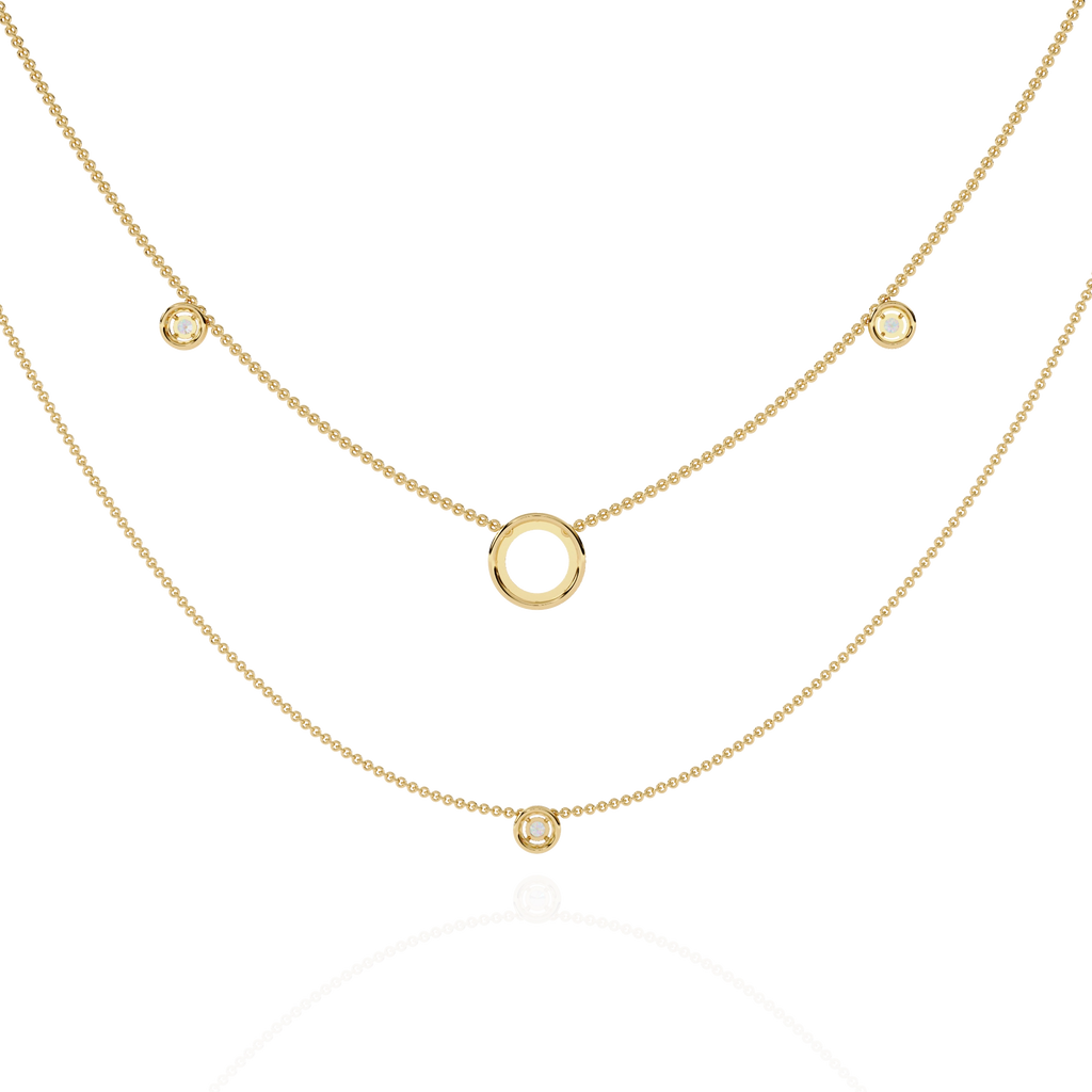 Double Layer Circle Necklace