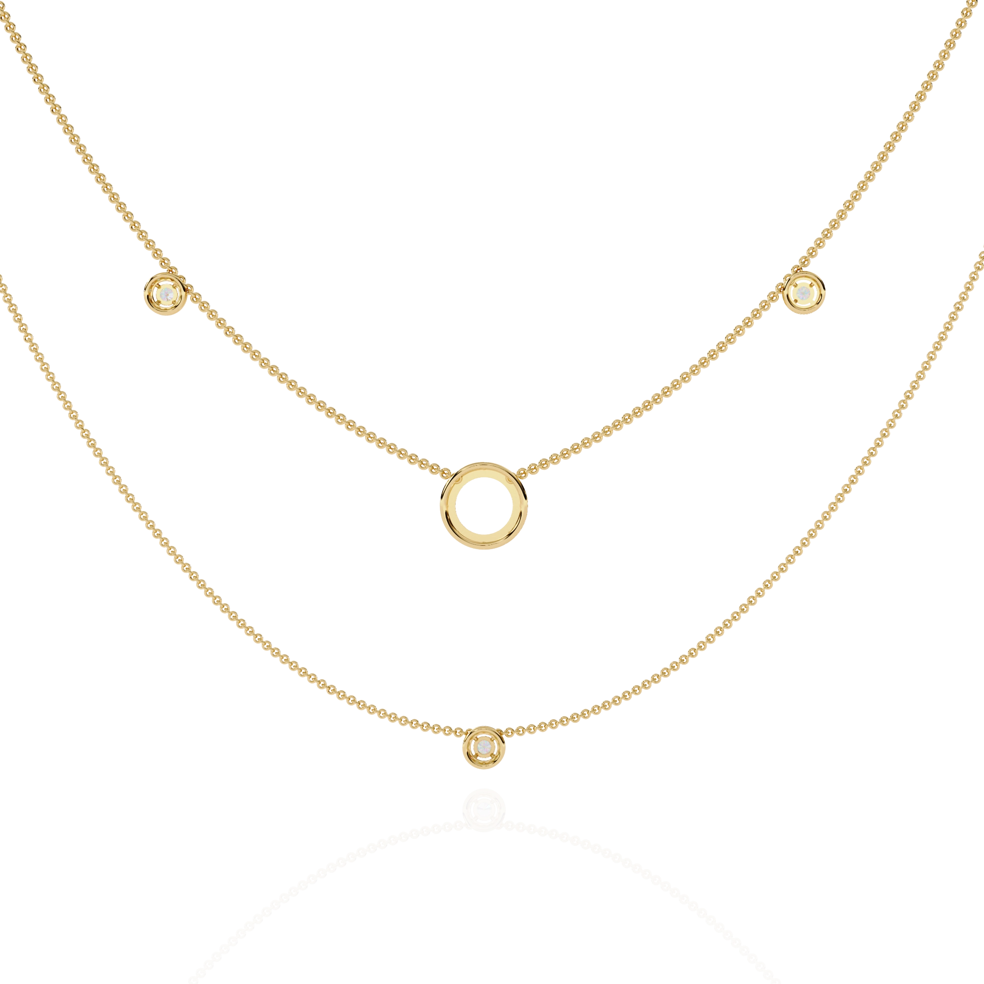 Double Layer Circle Necklace