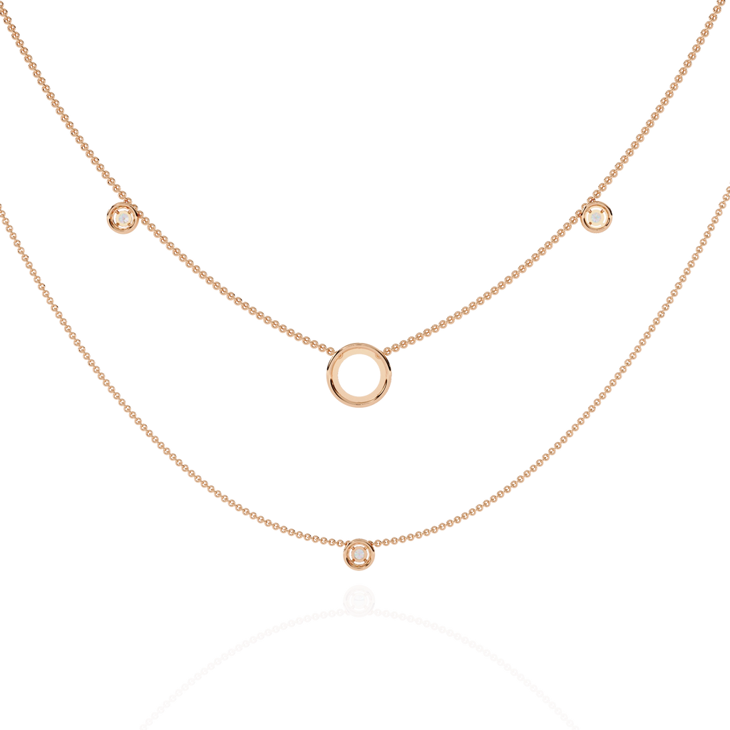 Double Layer Circle Necklace