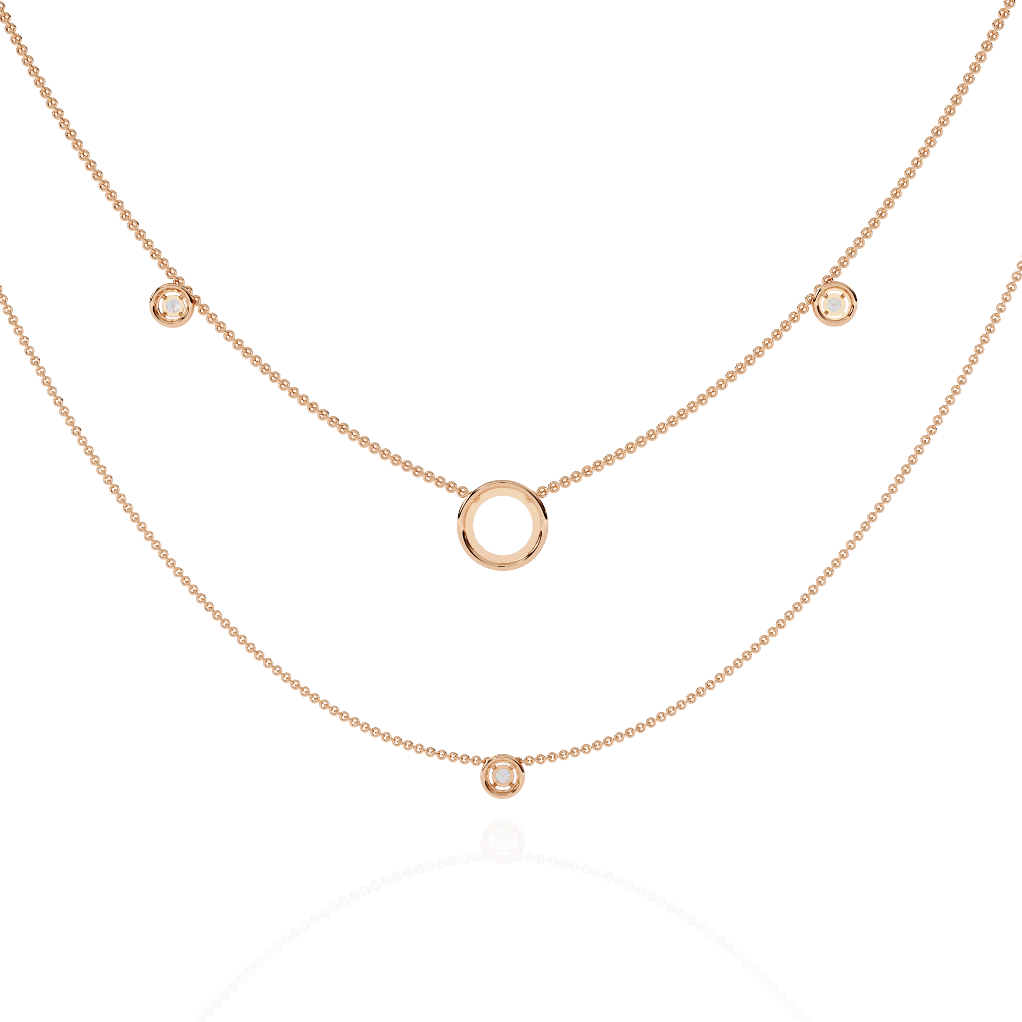 Double Layer Circle Necklace
