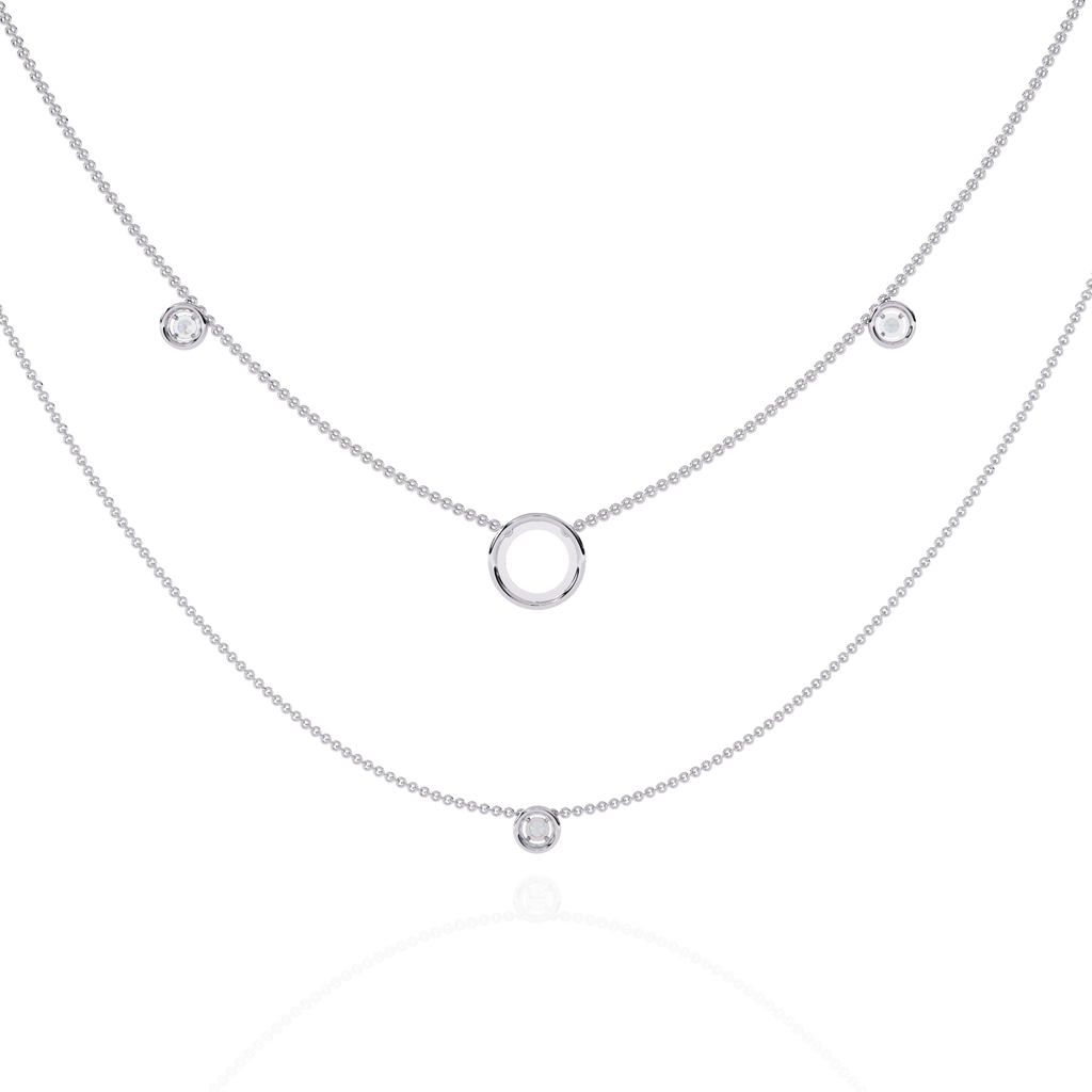 Double Layer Circle Necklace