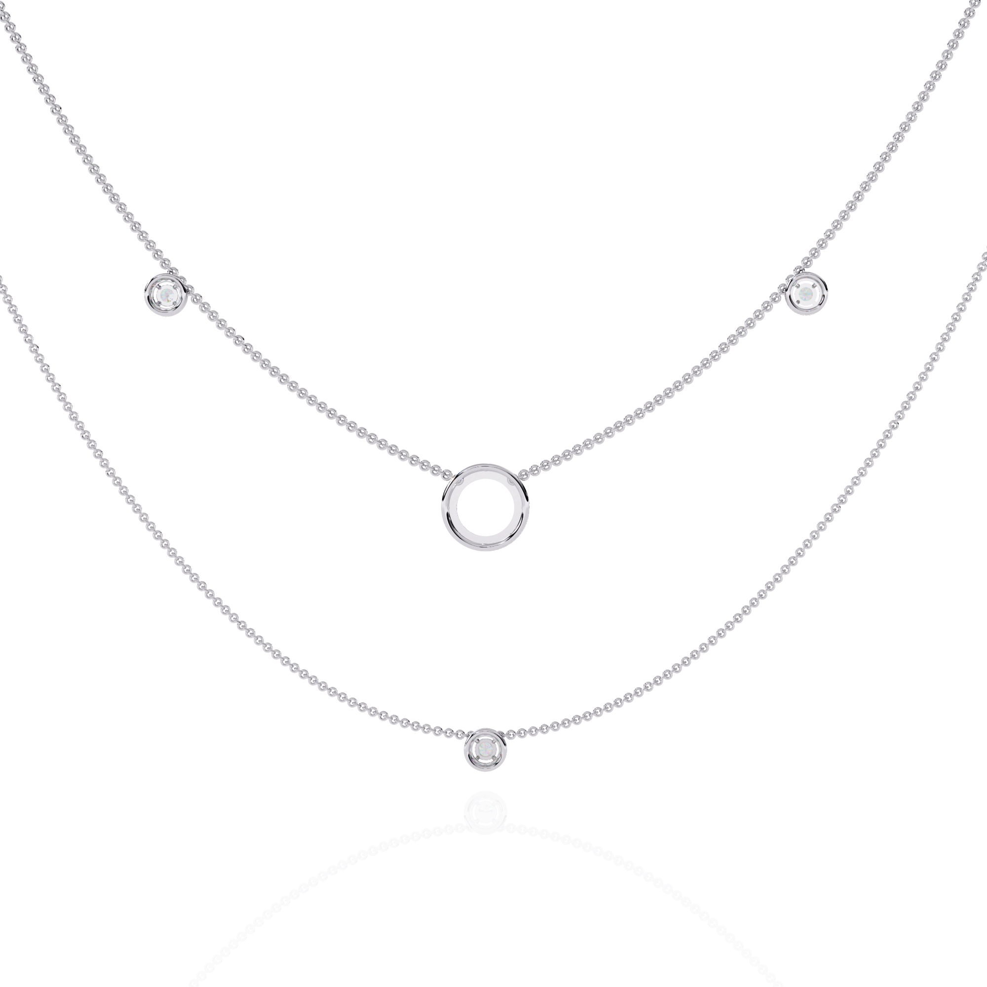 Double Layer Circle Necklace
