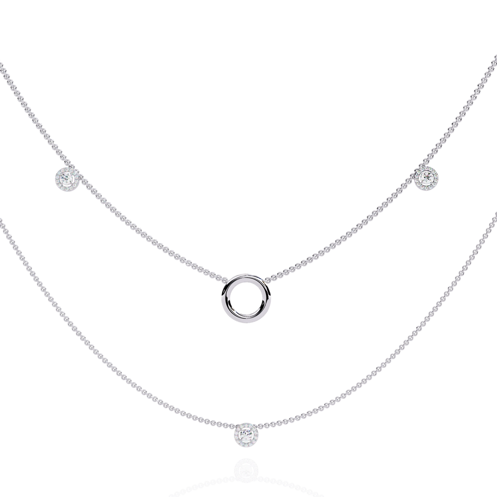 Double Layer Circle Necklace