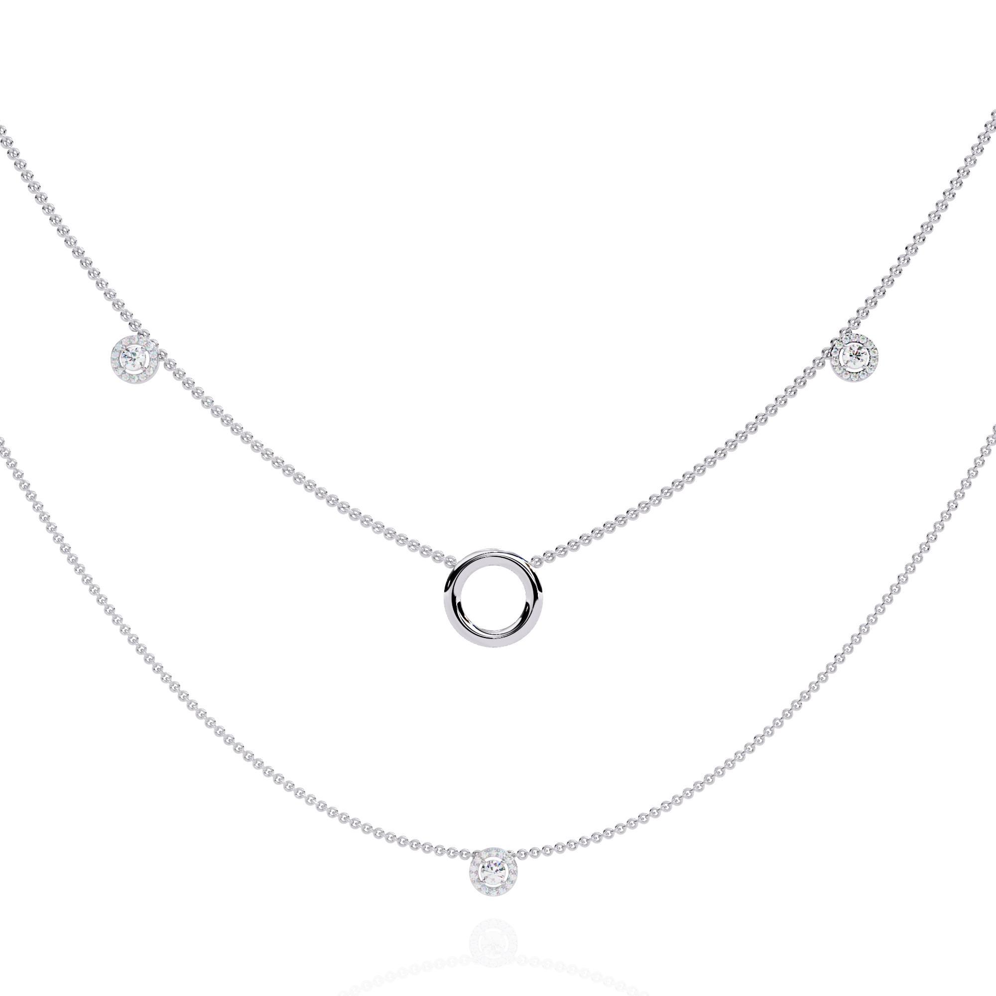 Double Layer Circle Necklace