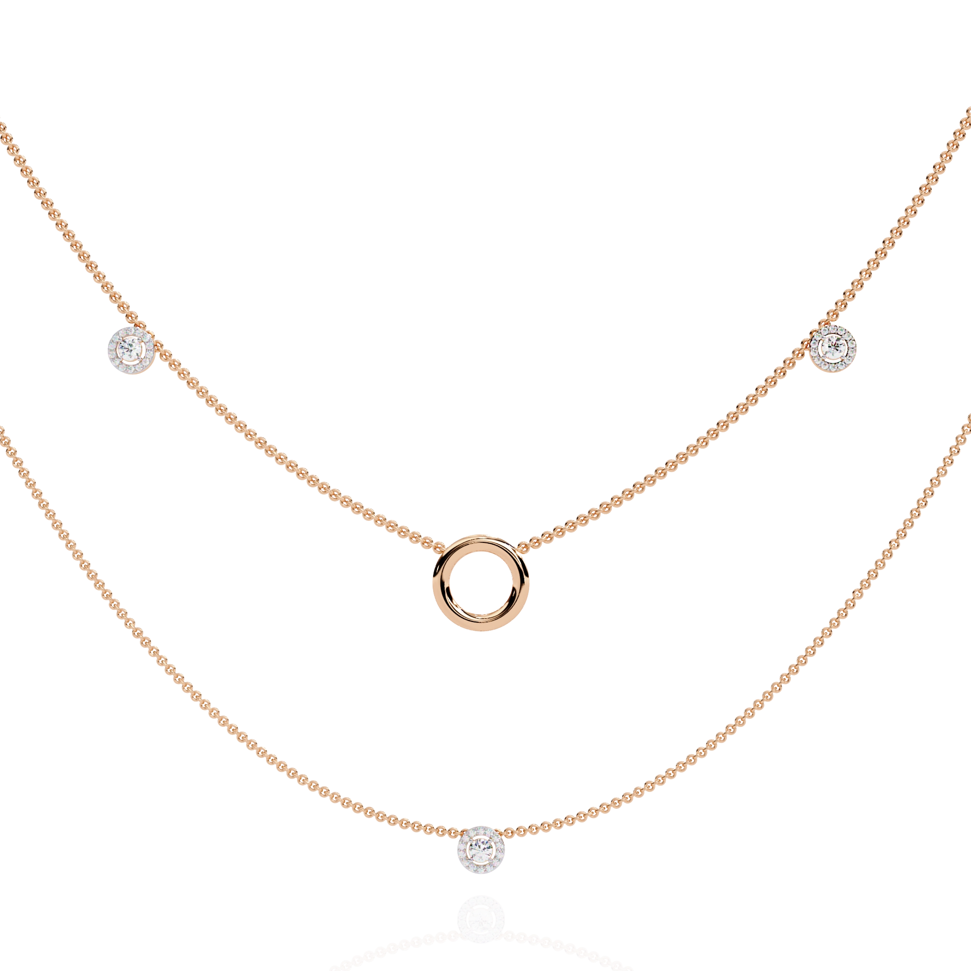 Double Layer Circle Necklace