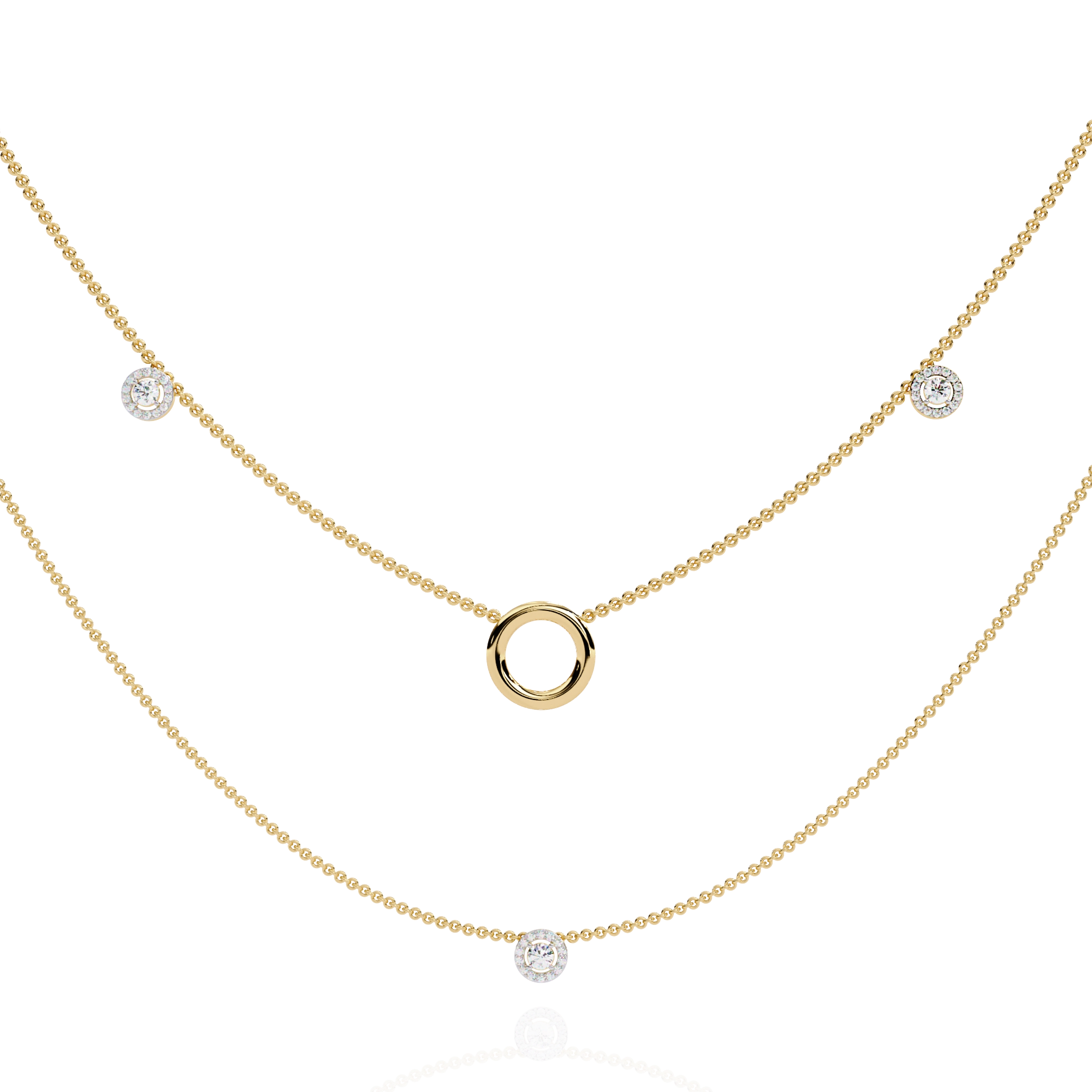 Double Layer Circle Necklace