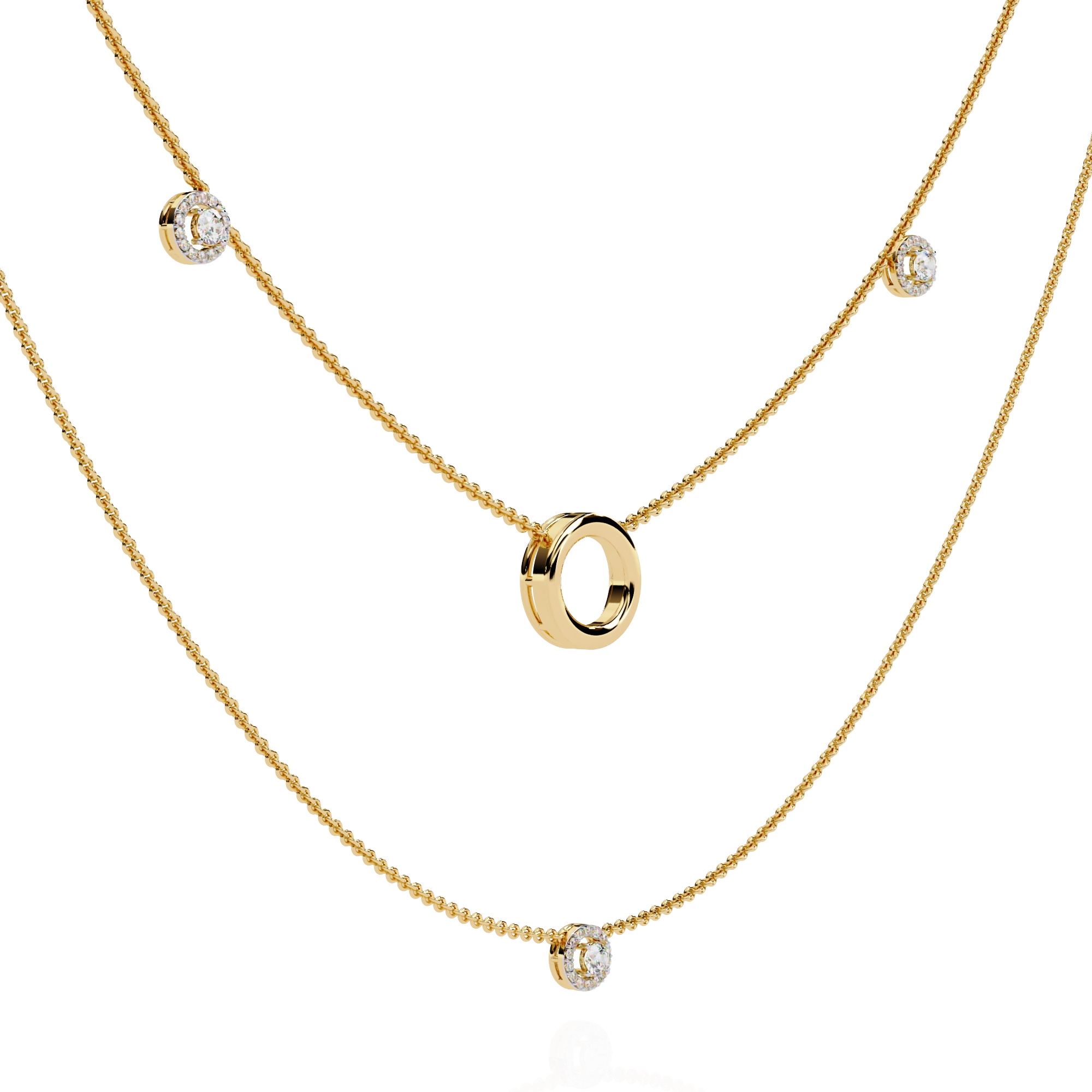 Double Layer Circle Necklace