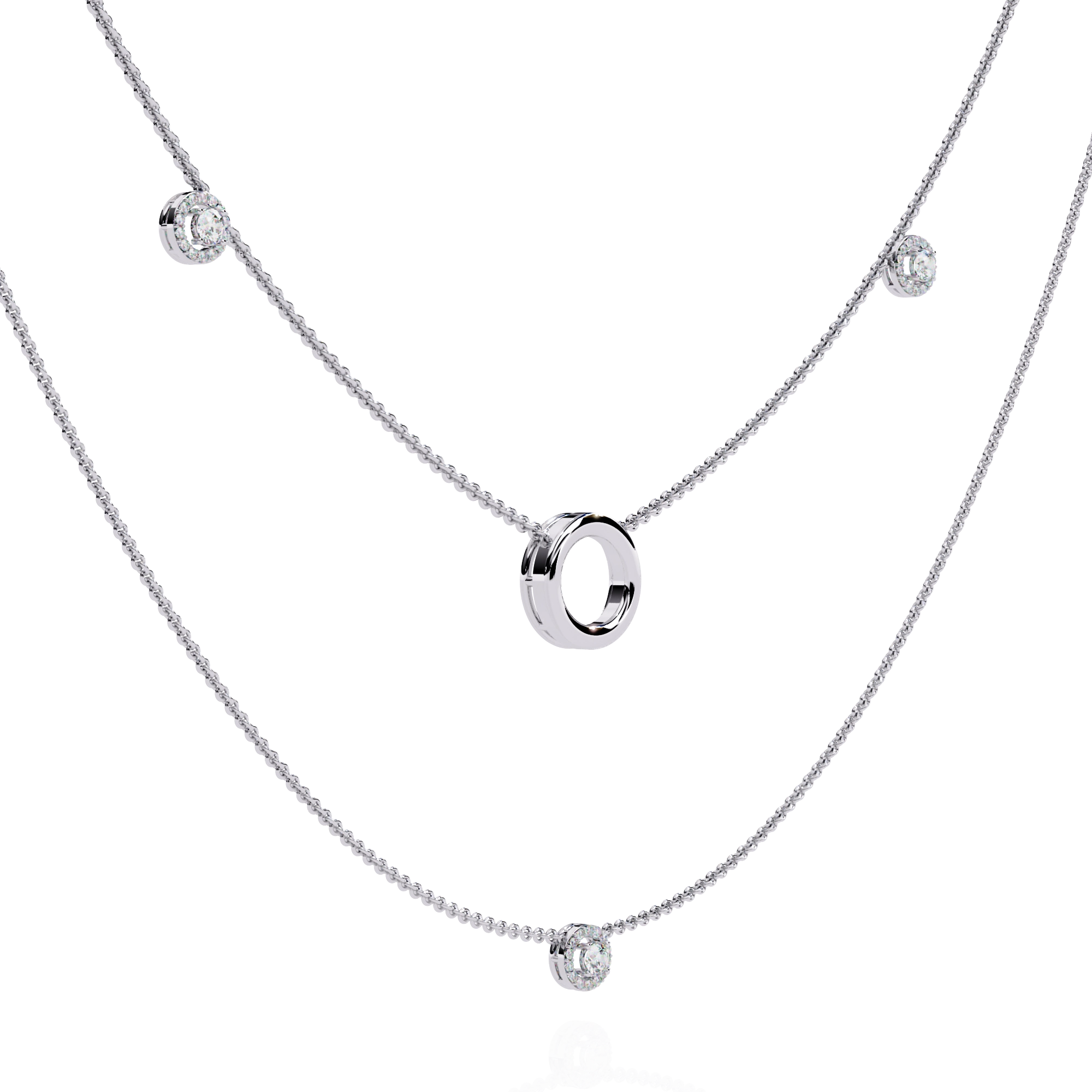 Double Layer Circle Necklace