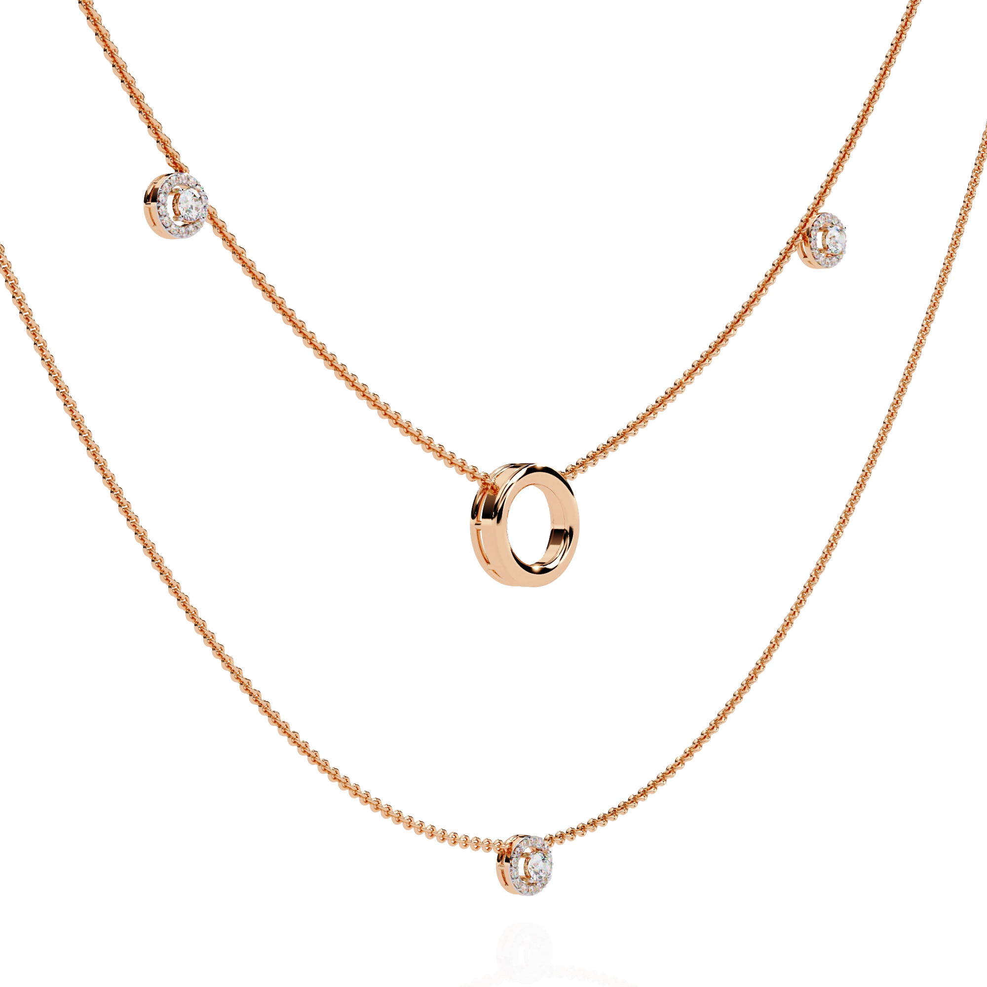Double Layer Circle Necklace
