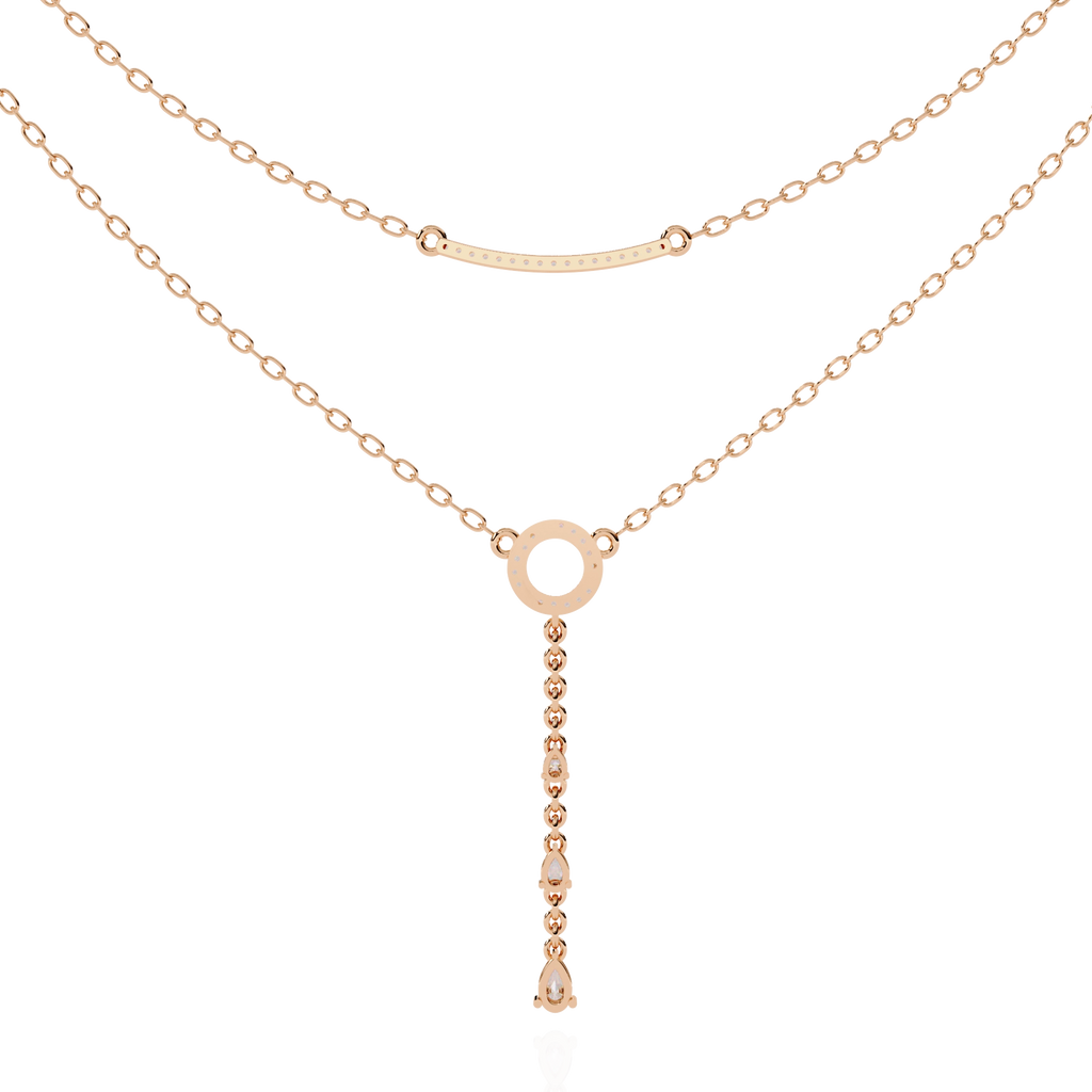 Layered Circle Drop Necklace