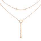 Layered Circle Drop Necklace
