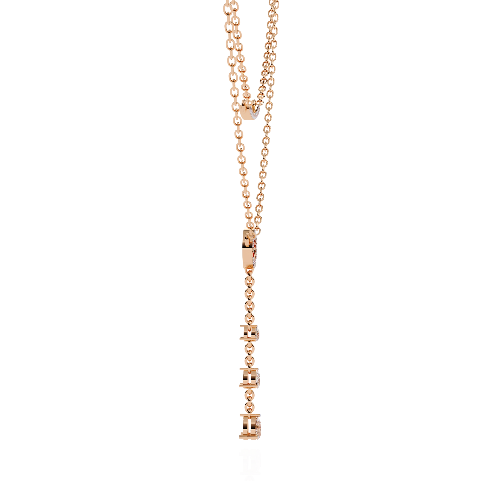 Layered Circle Drop Necklace