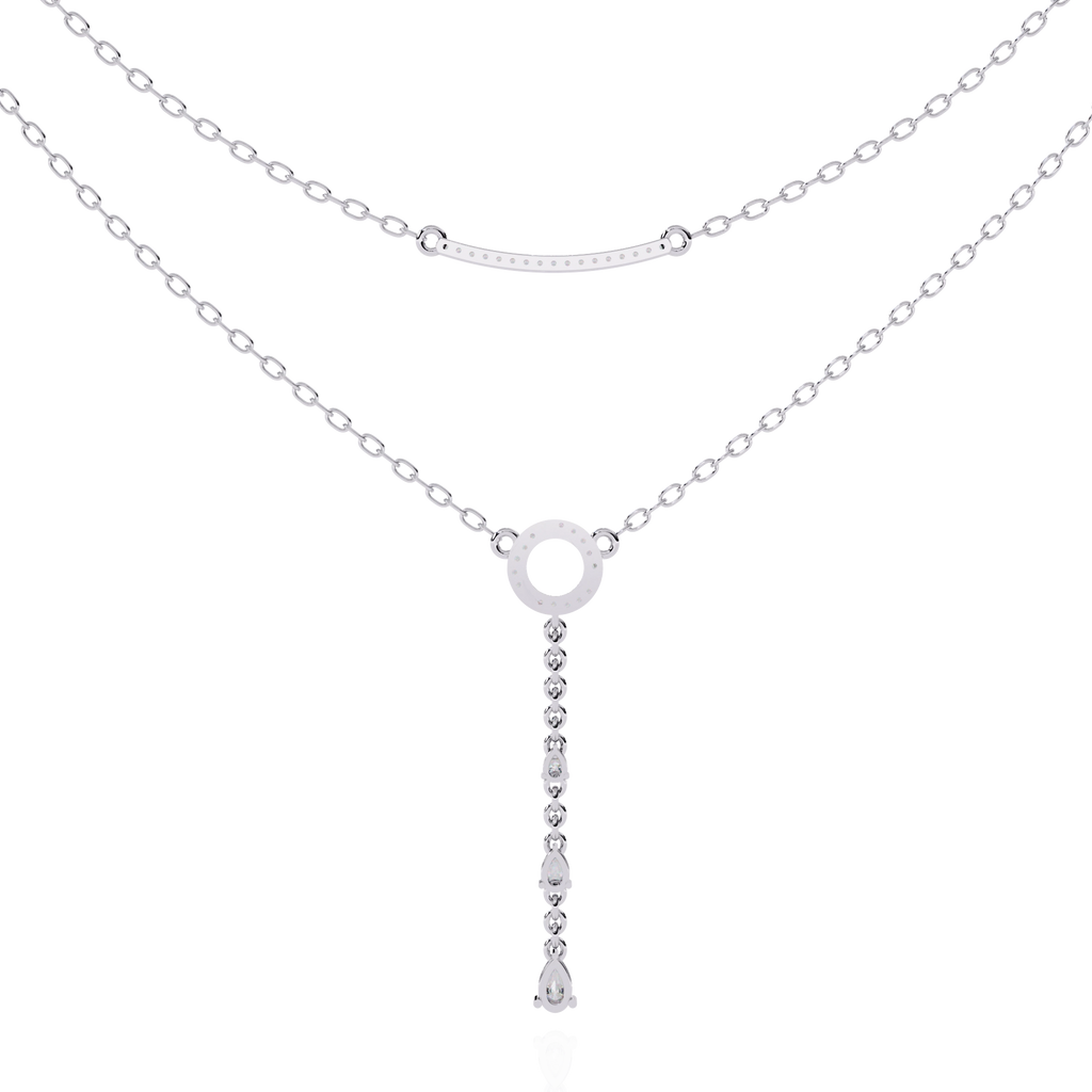 Layered Circle Drop Necklace