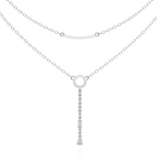 Layered Circle Drop Necklace