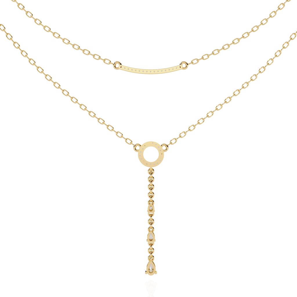 Layered Circle Drop Necklace